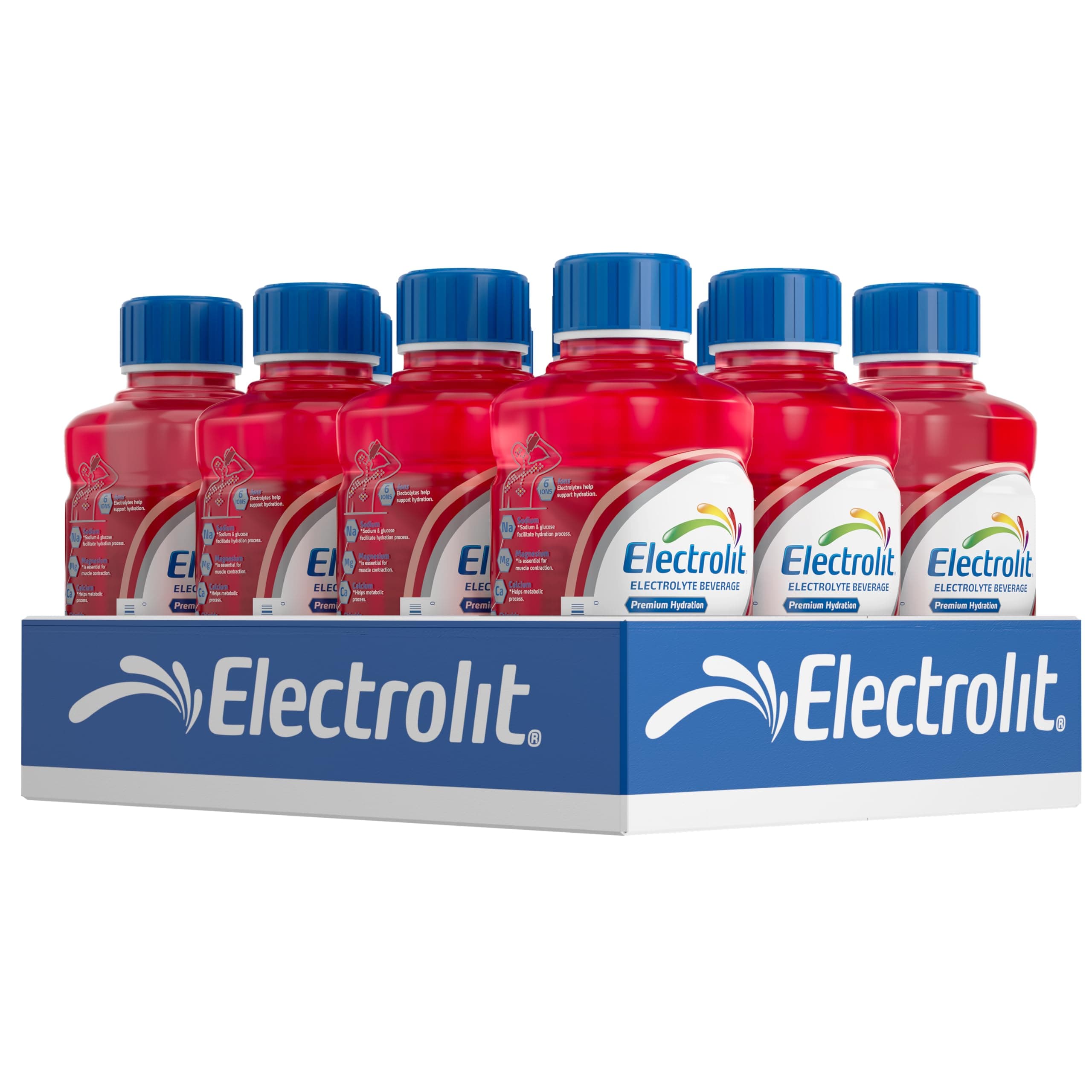 Electrolit, Electrolyte Beverage, Strawberry, 21 Fl Oz bottle (Pack of 12)