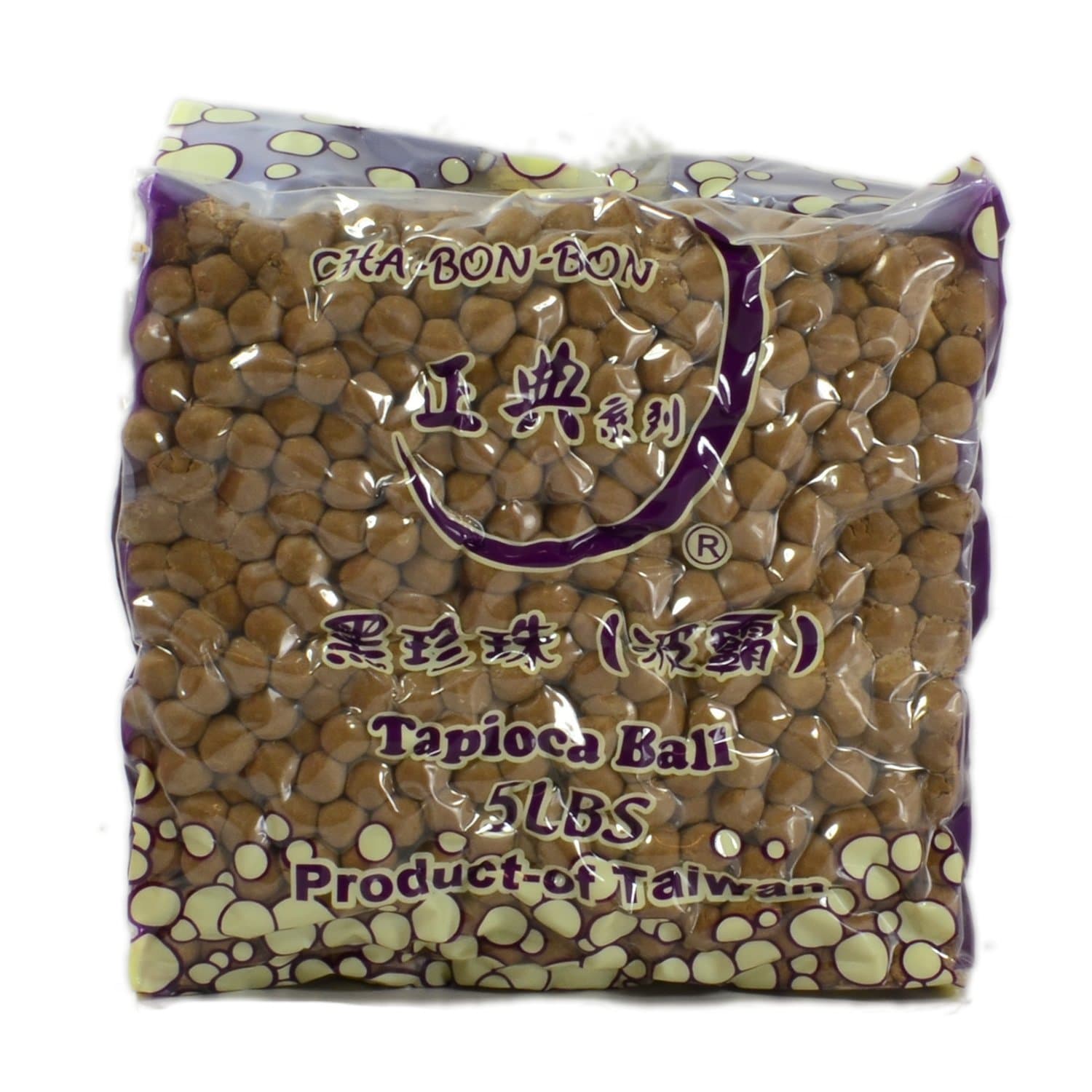 Cha Bon Bon Buddha Bubbles Tapioca Boba / Bubble Tea Pearls, 5 lb Black