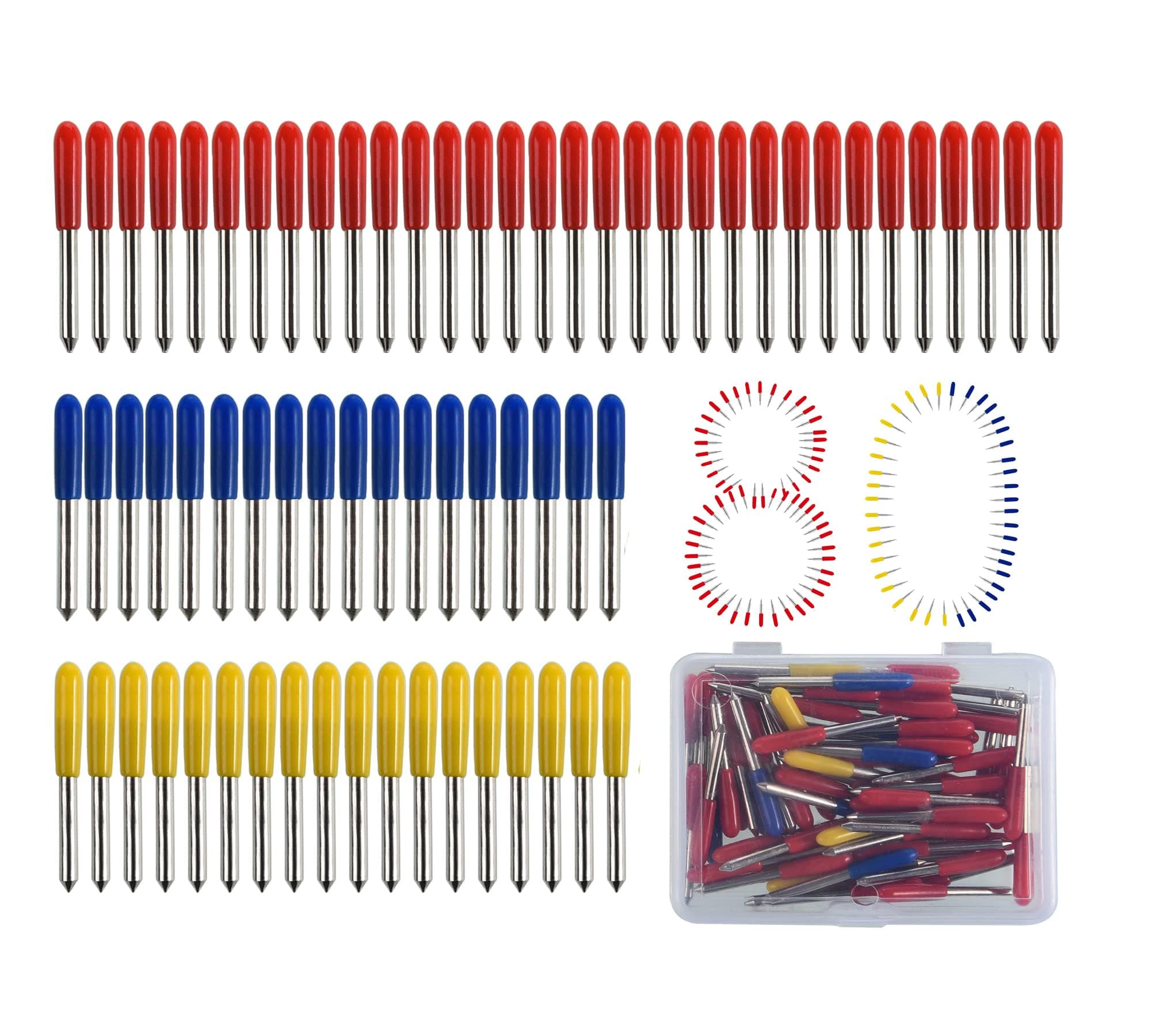 80PCS Replacement Blade for Cricut Explore Air 2/3, Maker/Maker 3, Expression Accessories - 45° Standard, 30° Fine Point, 60° Deep Cut Blades, Cricut Needles