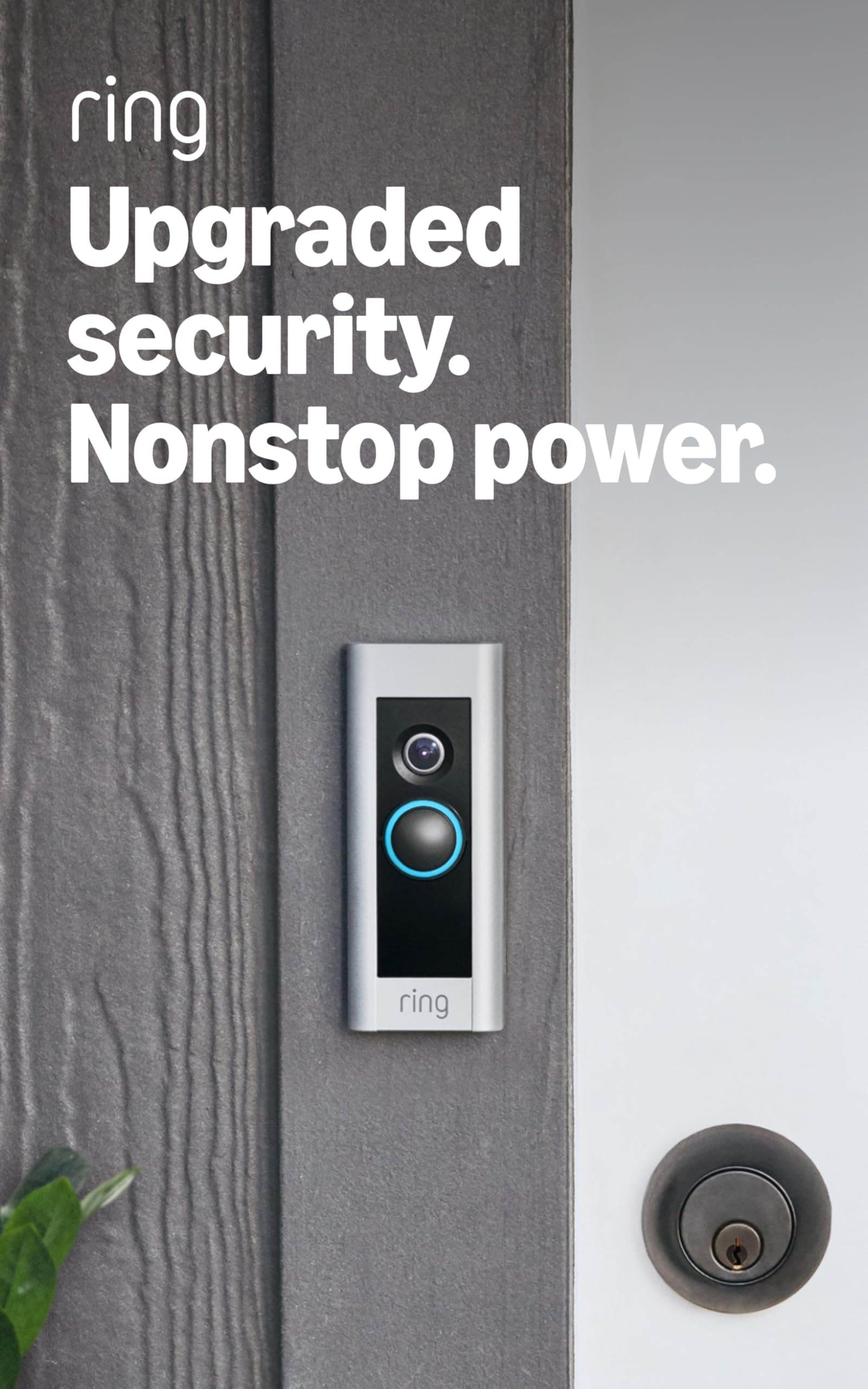 Like-New Ring Wired Doorbell Plus - Upgraded, with added security features and a sleek design (existing doorbell wiring required)