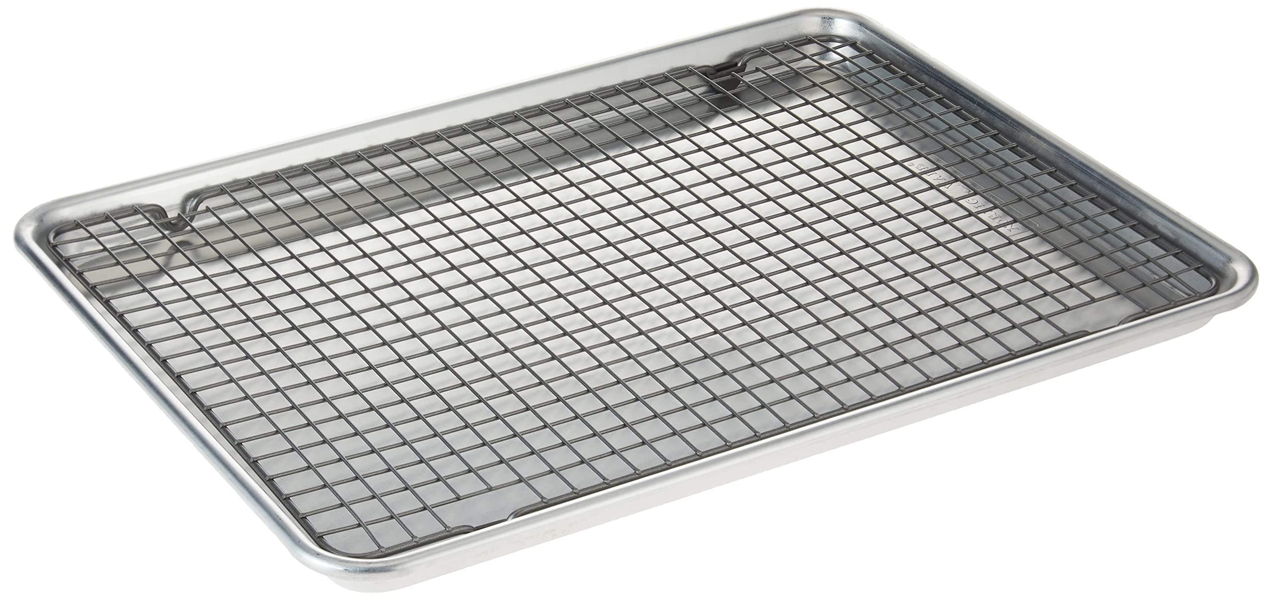 43172 2-Piece Set-Half Sheet W/Oven Safe Nonstick Grid, Aluminum