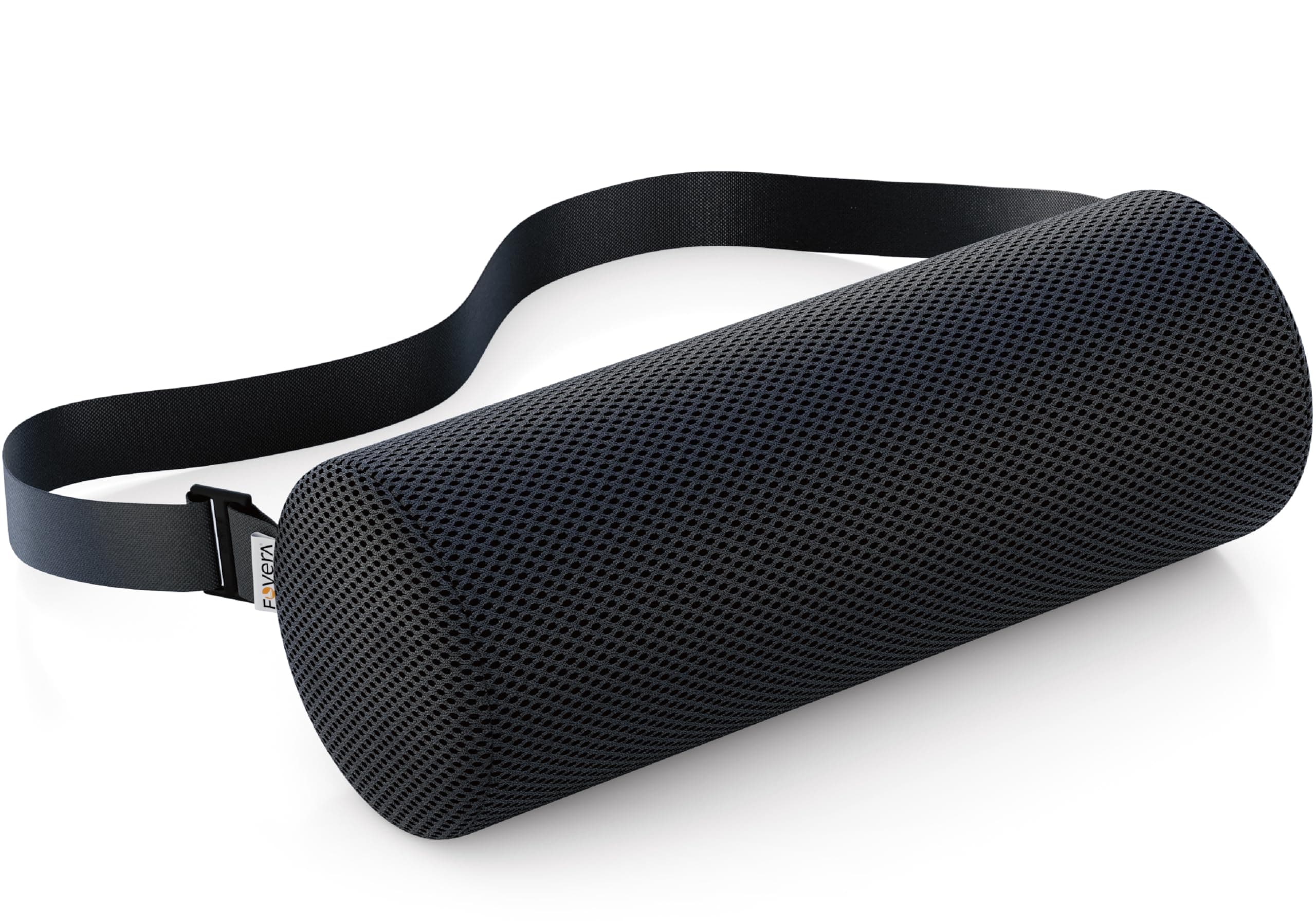 FOVERA Lumbar Support Roll for Back Pain Relief - Versatile Cushion for Office, Car, and Travel with Adjustable Strap, Provides Ideal Lumbar, Back Support & Posture Correction (Regular)