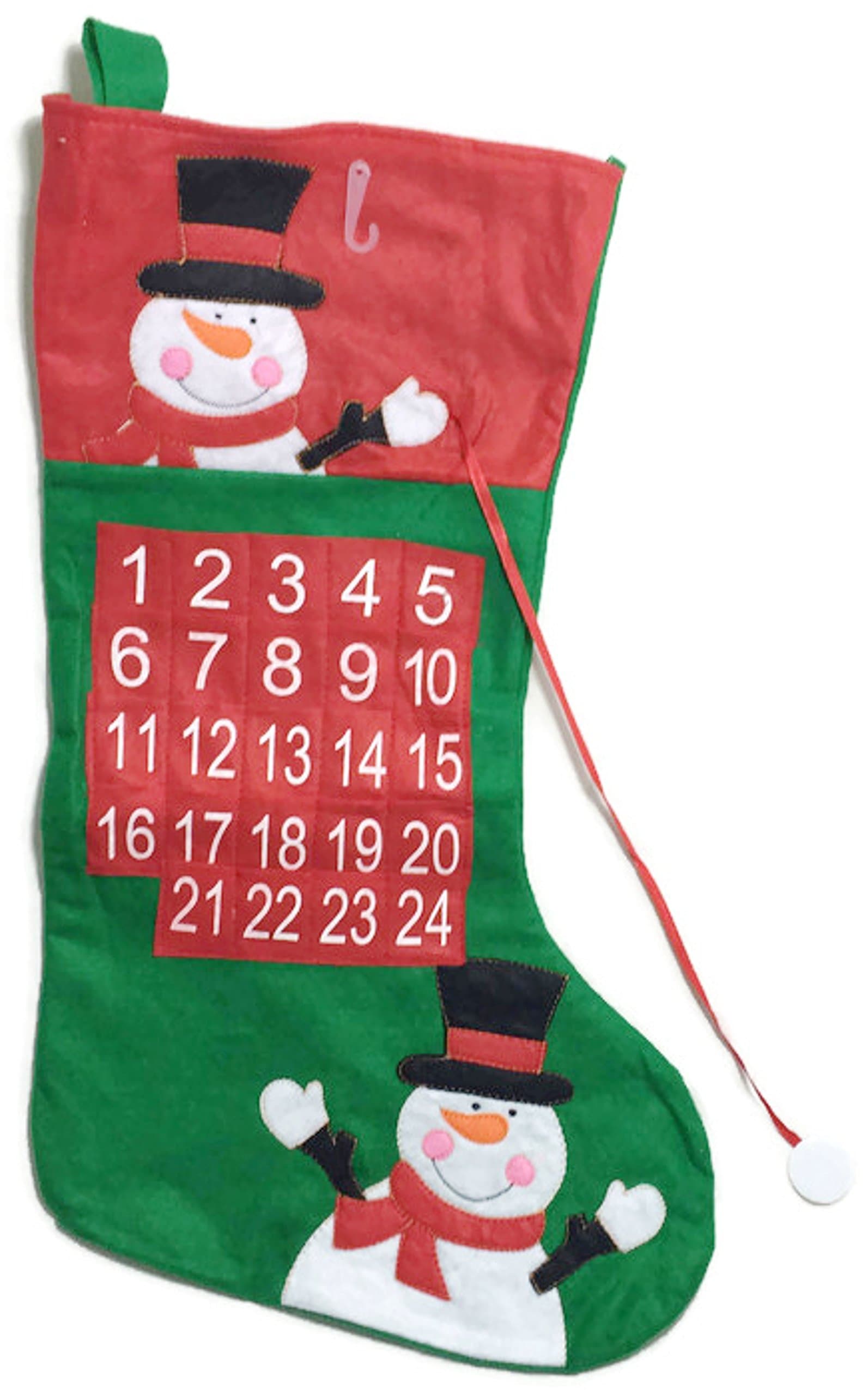 Jumbo Countdown to Christmas Stocking ~ Giant 34" Felt Stocking