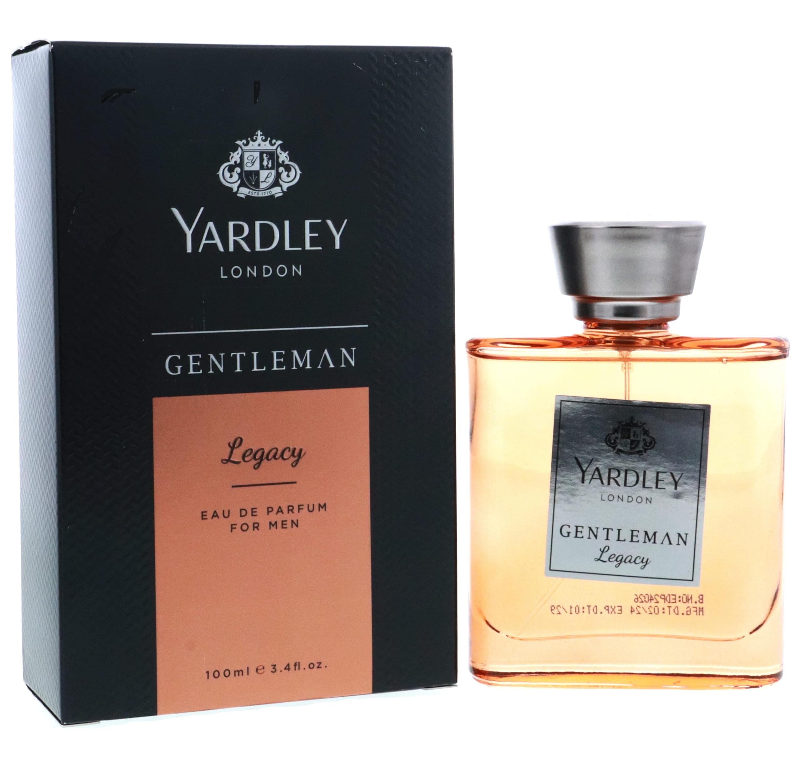 NC 3.4 oz Eau De Parfum Spray Cologne for Men Yardley Gentleman Legacy Eau De Parfum Spray By Yardley London &Value for money&