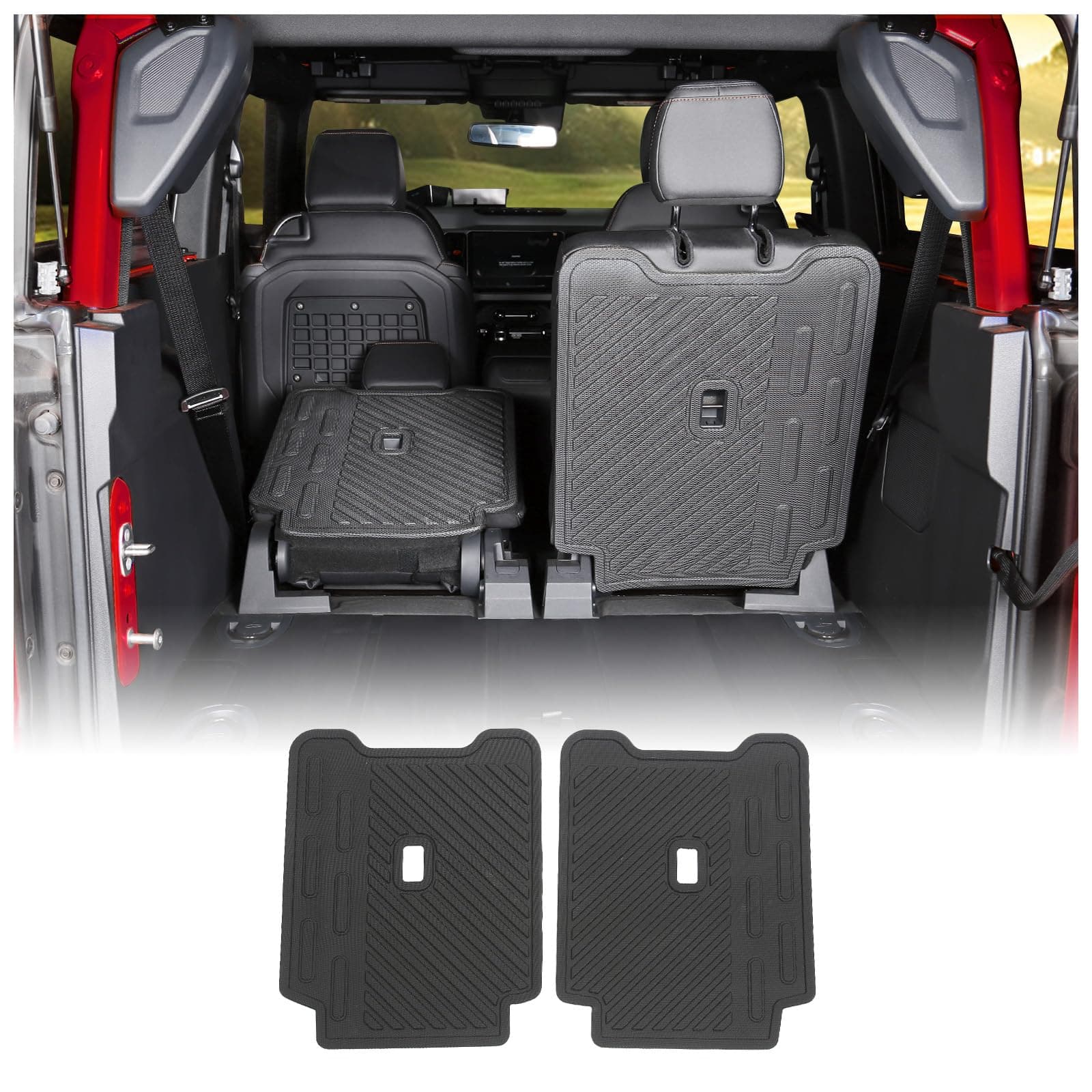 Mabett Back Seat Cover Backrest Protector for Ford Bronco Accessories 2026,2021-2025 2-Door, Rear Seat Mats Dog Seat Liner