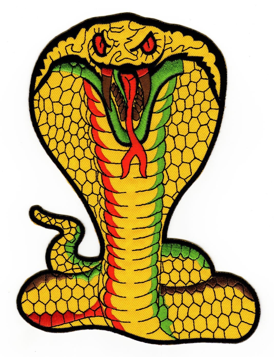 Backpatch Snake Cobra XXL Jacket Biker Back Patch Sew-on Iron-on Patches Embroidered Applique