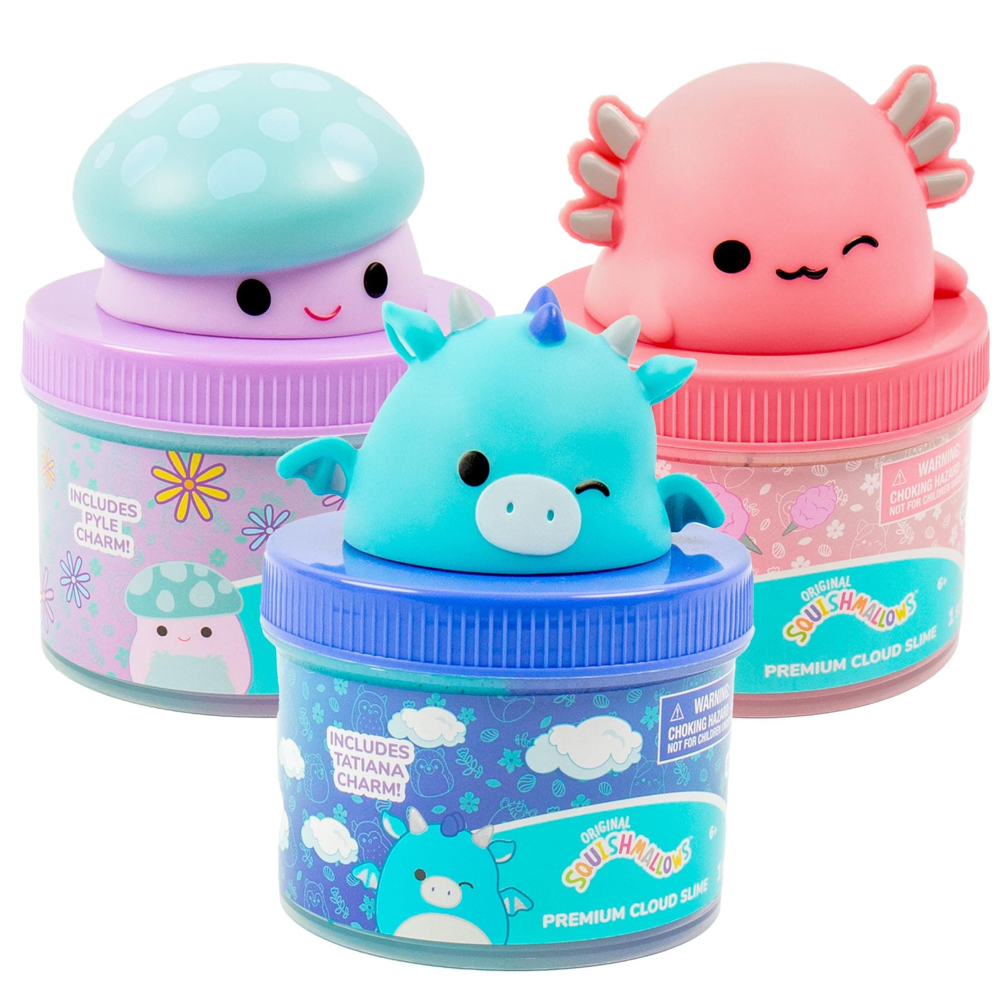 Original Squishmallows Premium Cloud Slime 3 Pack 8oz Fluffy Slime Scented Slime Fun Slime for Kids Premade Slime 6 Years Old Toy Super Soft Sludge Toy