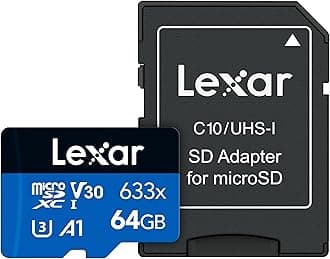 High-Performance microSDXC 633x 64GB UHS-I Card w/SD Adapter - LSDMI64GBBNL633A