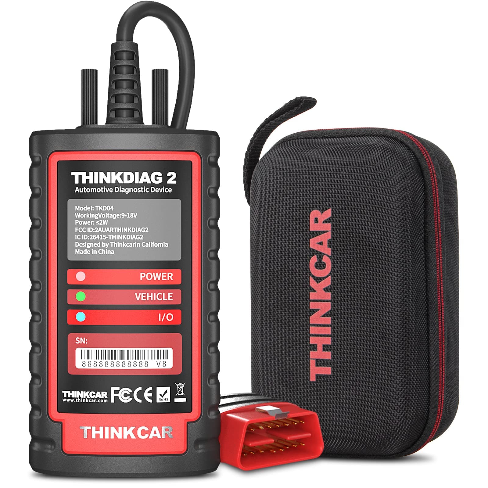 Thinkdiag2 All System Bidirectional OBD2 Diagnostic Scanner for iOS & Android, Bluetooth Scan Tool with CAN-FD Protocol, 15+ Reset Functions, ECU Code, Active Test, AutoVIN, 1 Year Update