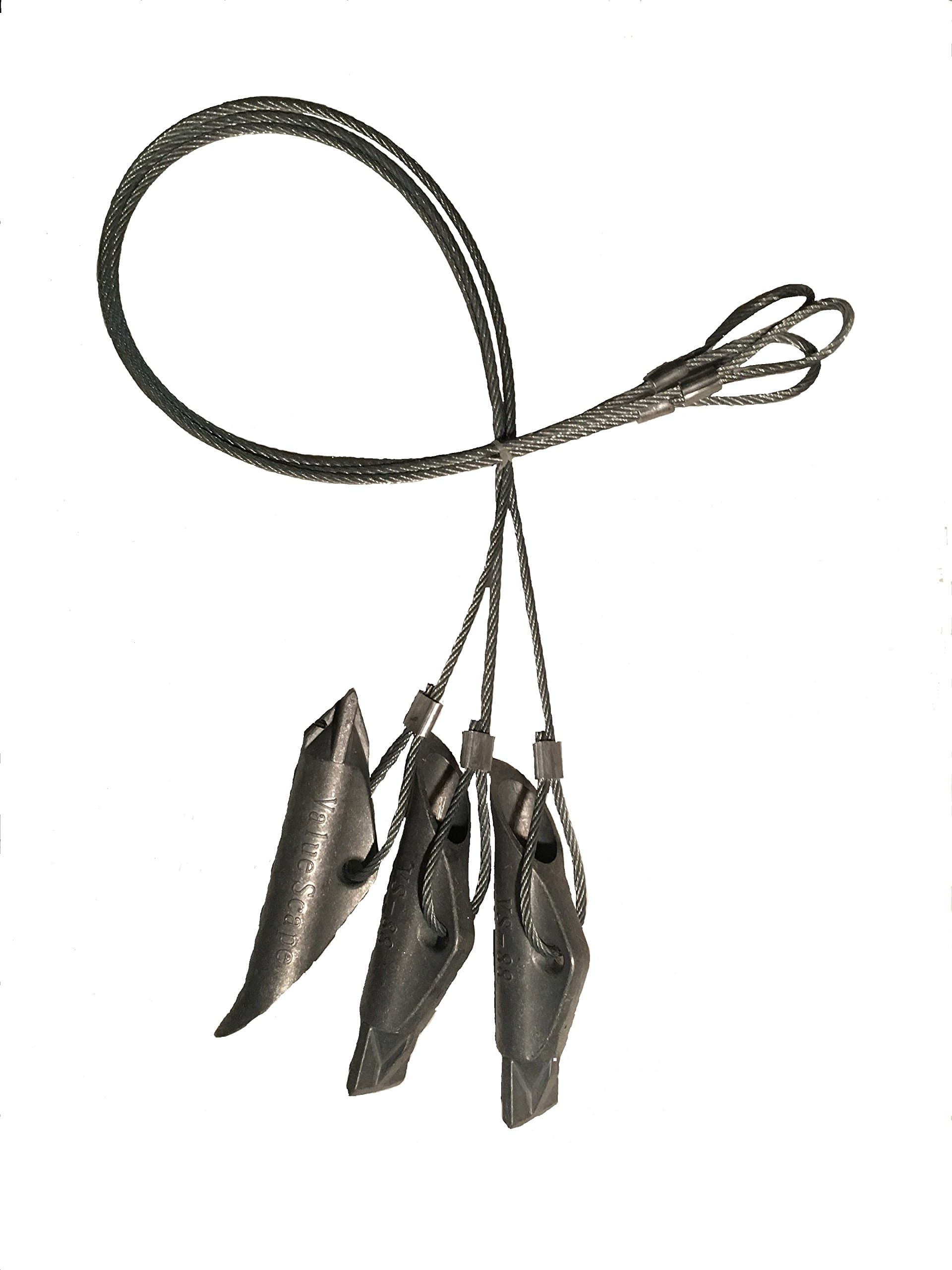 3-Pack Ground & Palm Tree Anchors VS-88 (Large) w/.200" Dia. x 40" Swage Eyed Steel Cable by ValueScape