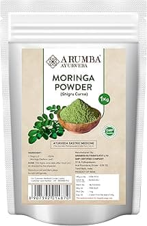 Arumba Moringa Leaf Powder 1 kg, Made with Pure Drumstick Leaves, Shigru Powder for Weight Loss and Diabetes, Herbal Immunity Booster