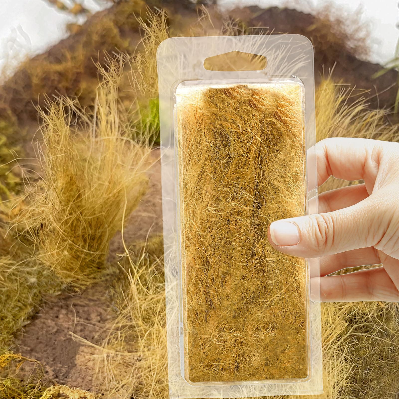 Warmtree Simulation Grass Miniature Static Grass Model Grass Tufts Railway Artificial Grass for Train Landscape Railroad Scenery Sand Military Layout Model