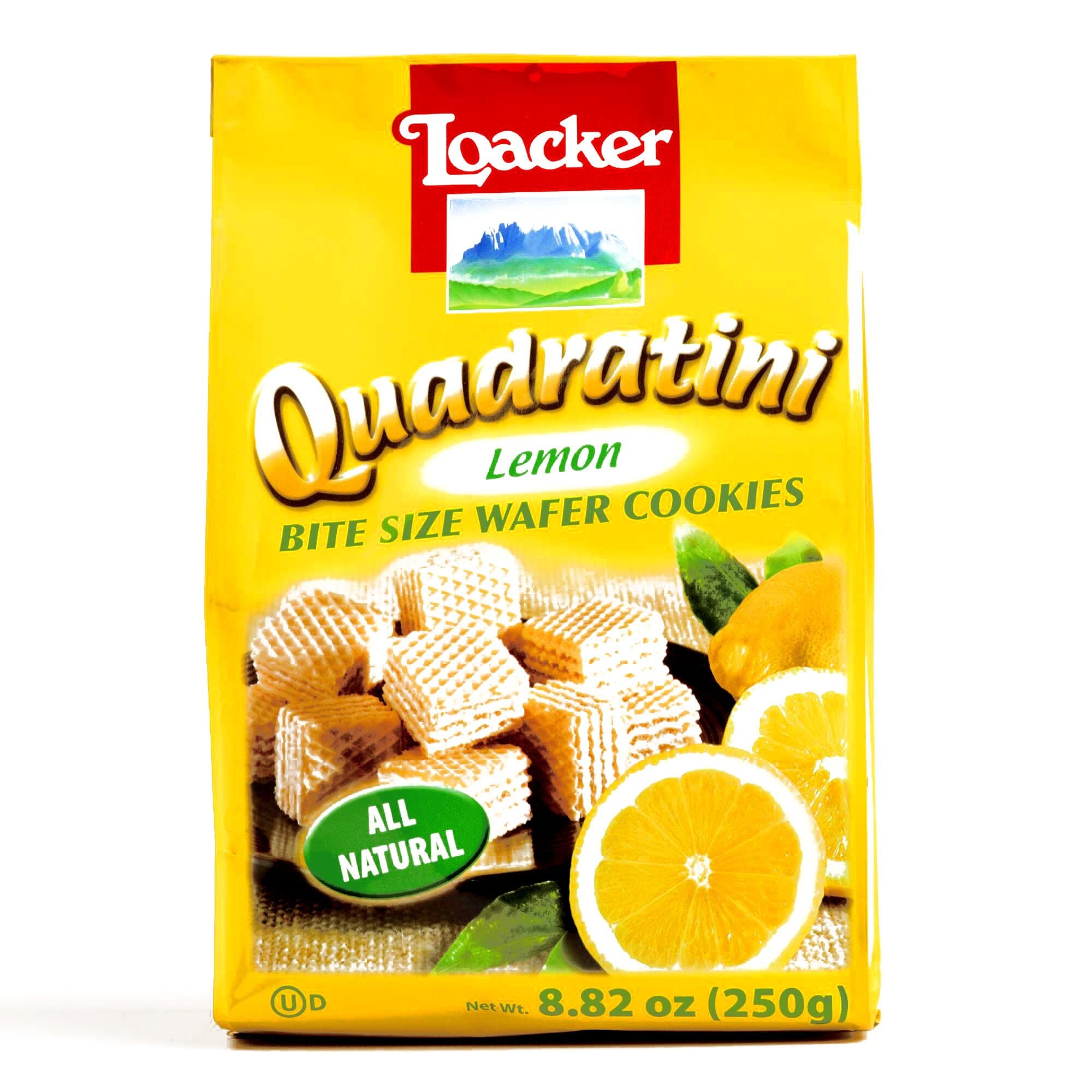 Loacker Quadratini Lemon Wafers 8.82 oz each (2 Items Per Order)