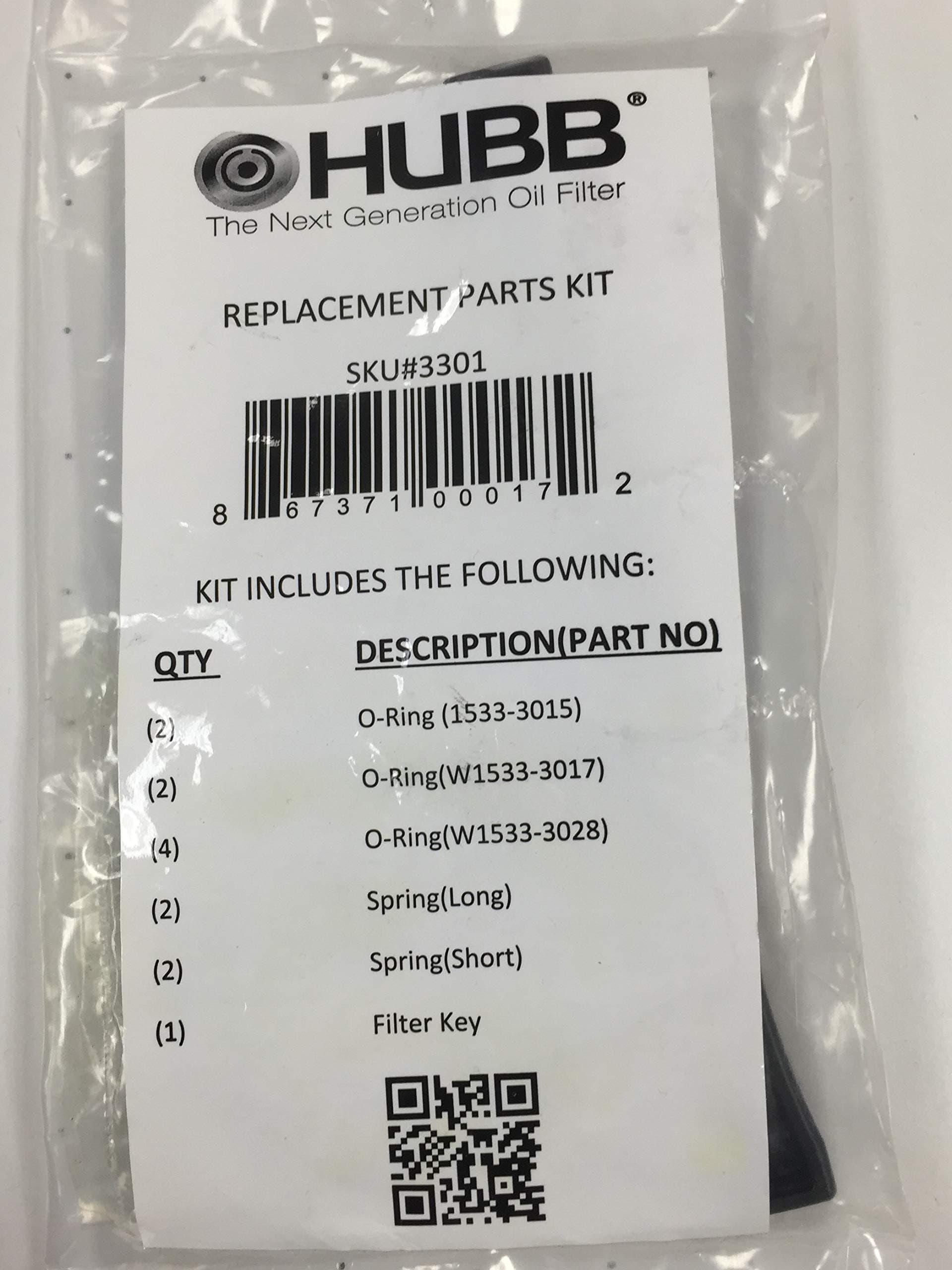 3301 Engine Oil Filter (Replacement Parts Kit 8 Gaskets, 4 Springs)