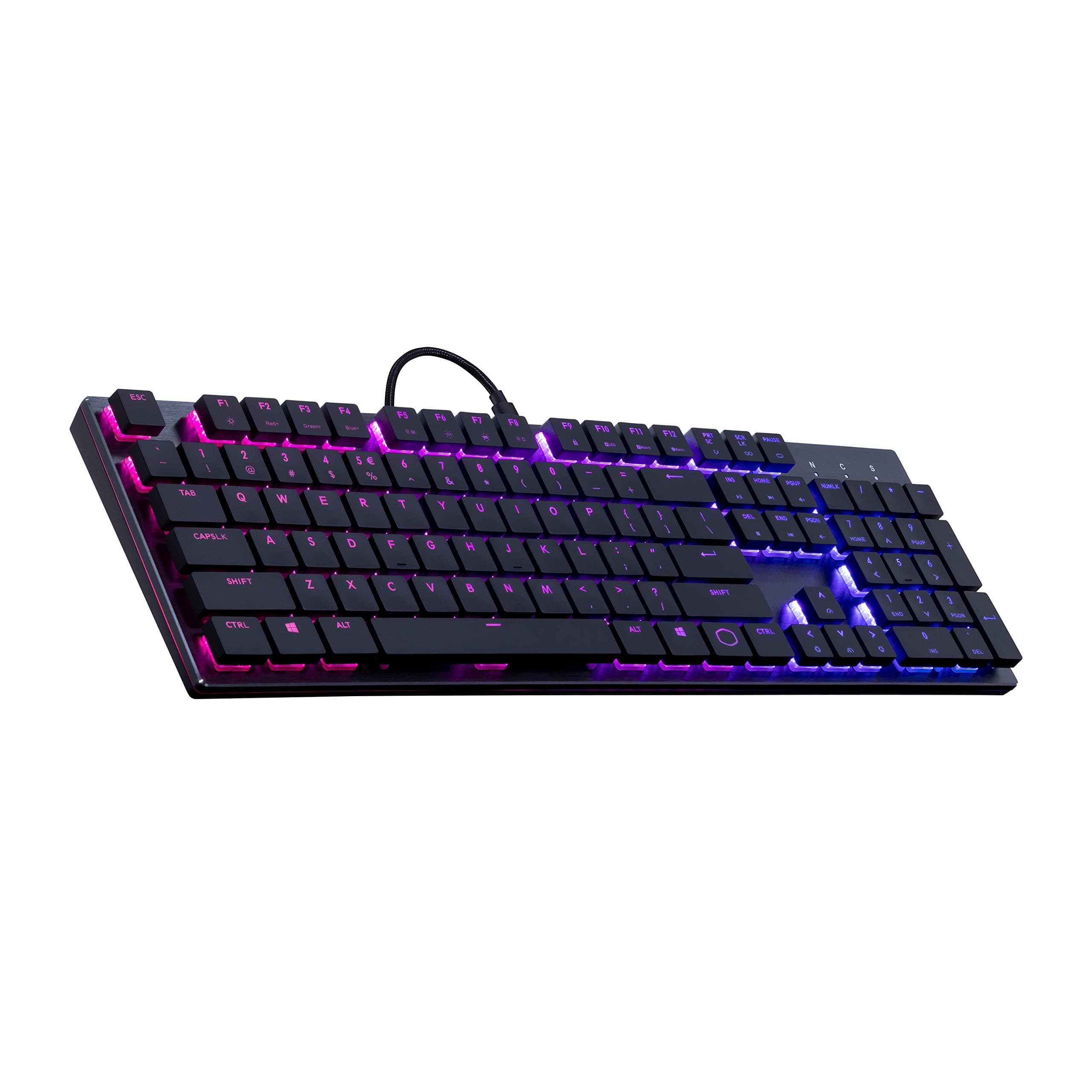 Cooler Master SK650 Mechanical Keyboard with Cherry MX Low Profile Switches in Brushed Aluminum Design