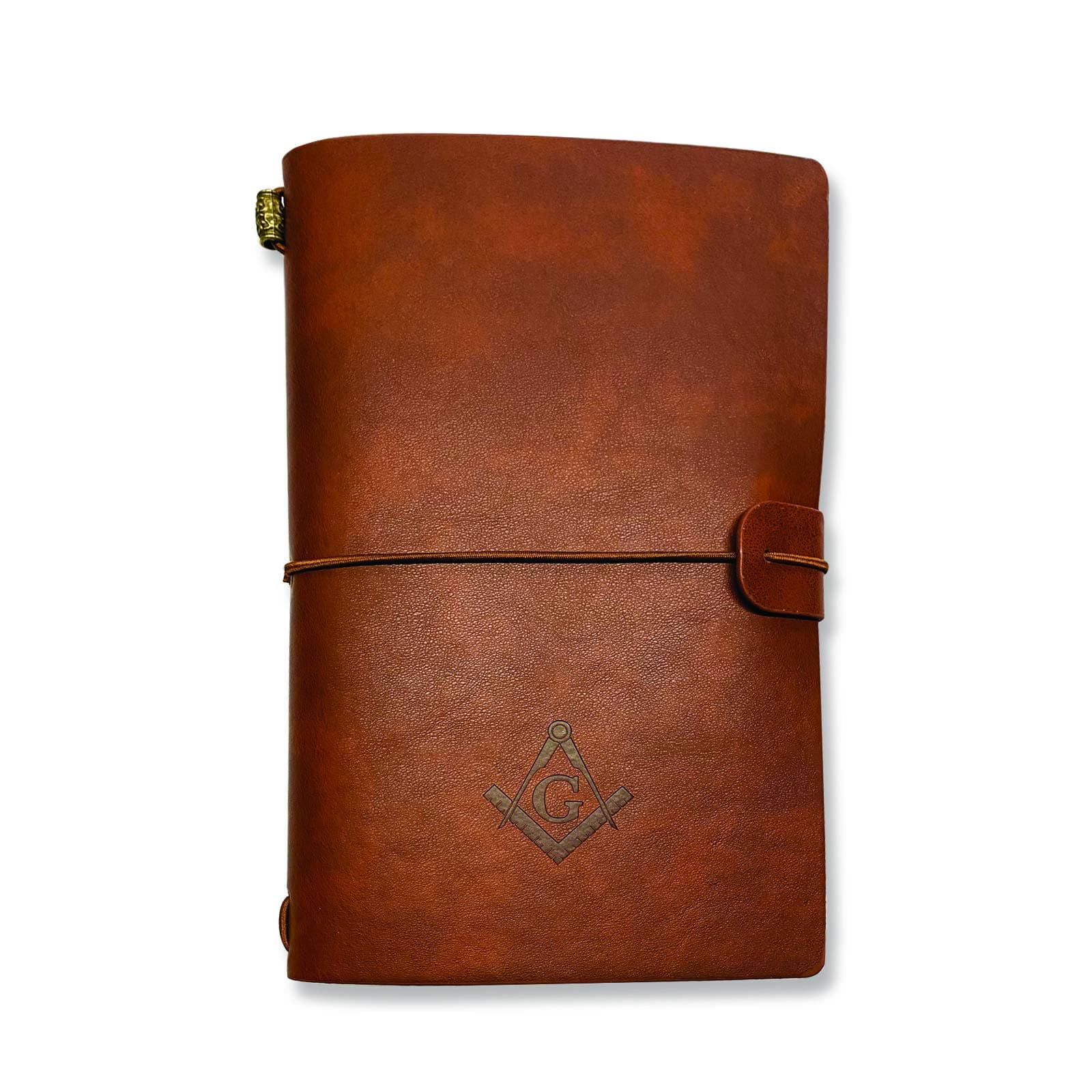 The Masonic ExchangeSquare & Compass Masonic Leather Journal - [Brown]