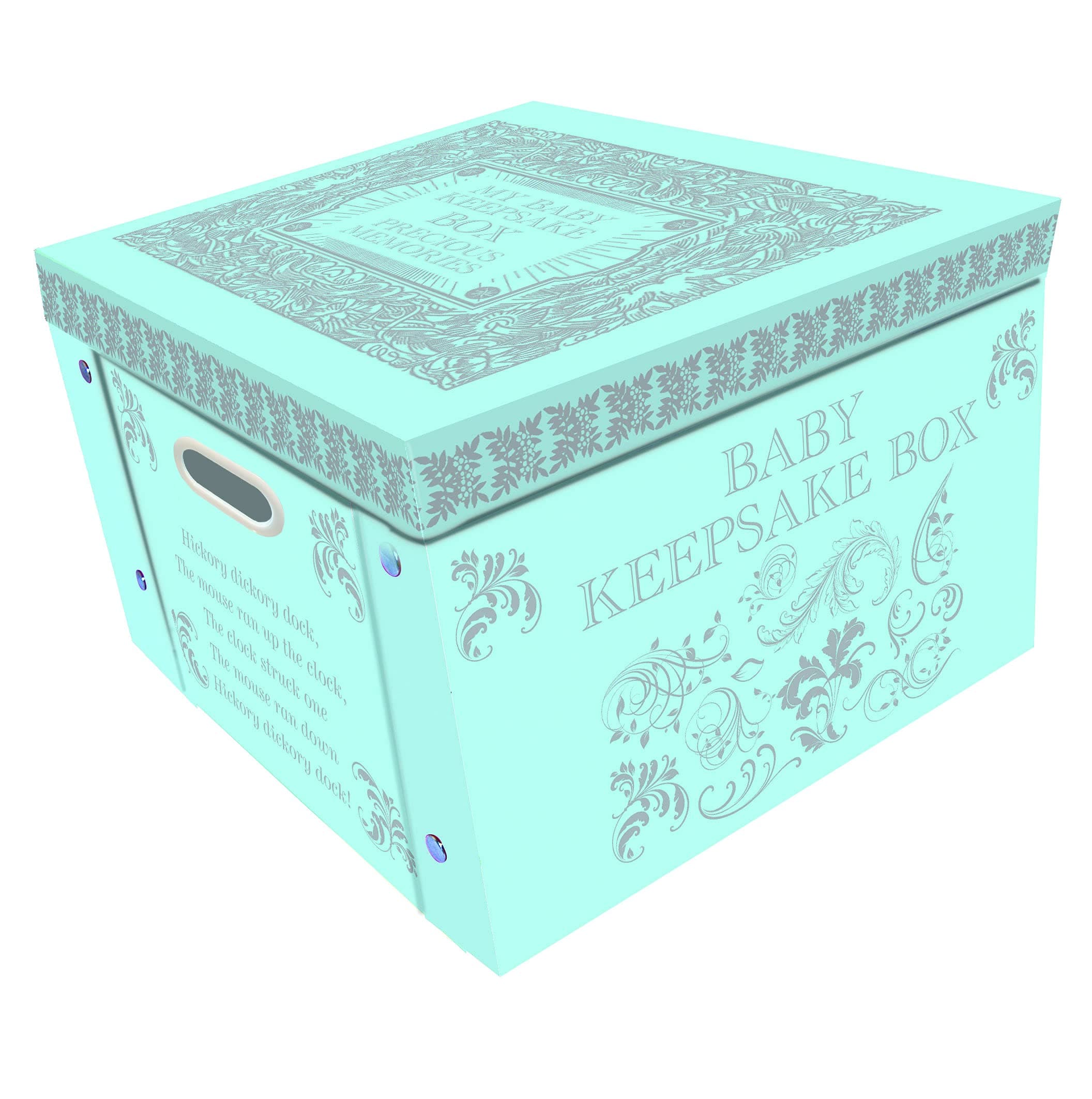 Robert Frederick Large Collapsible Memory Storage Box | Blue My Baby Keepsake Memory Box | Boxes For Any Newborn Baby Boy or Baby Girl