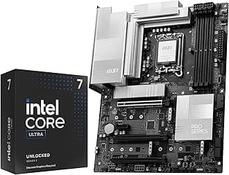Micro Center CPU Motherboard Combo - Intel Ultra 7 265KF 20-Cores Unlocked Desktop Processor with PRO Z890-P WiFi ProSeries LGA 1851 ATX Motherboard