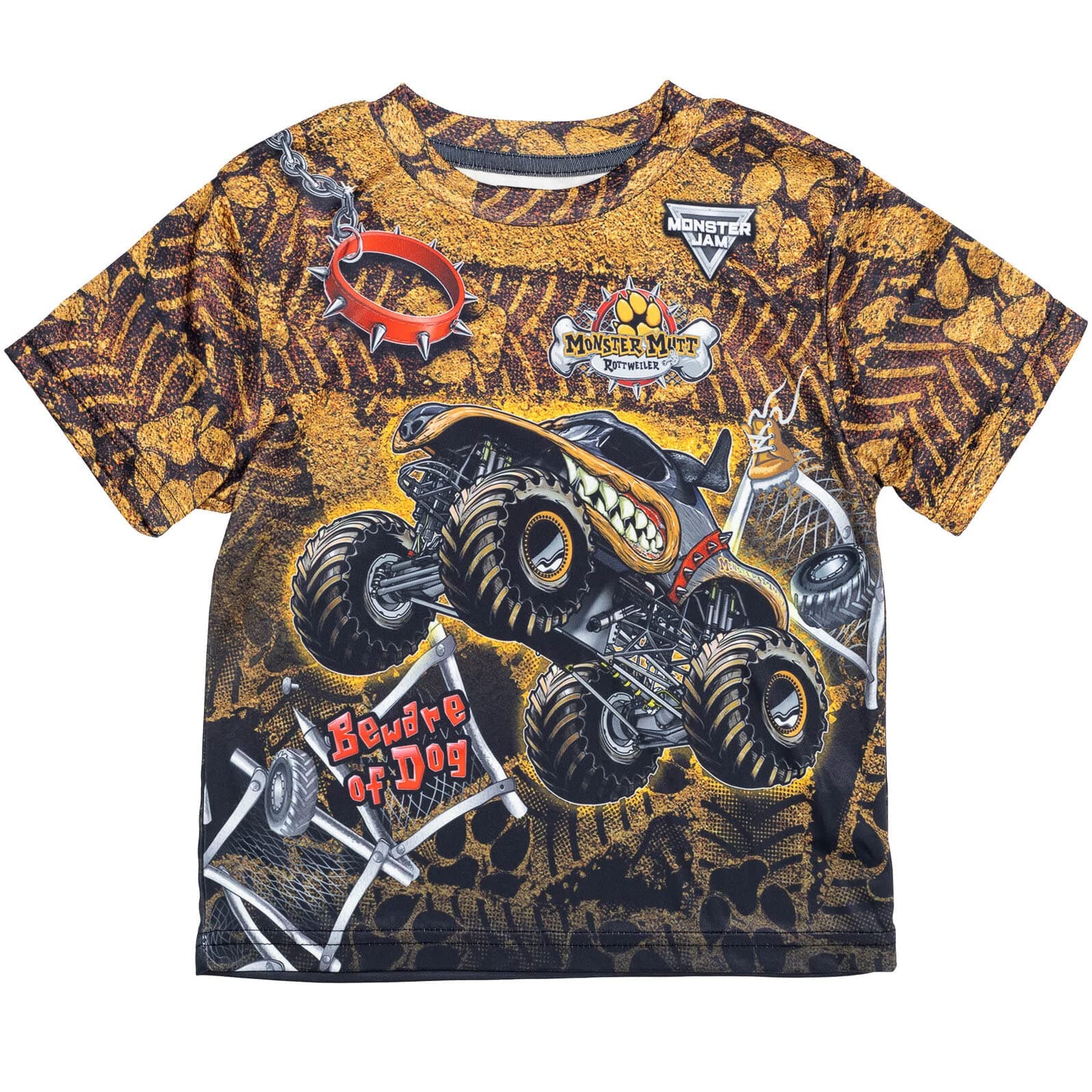 Grave Digger El Toro Loco Mohawk Warrior Maximum Destruction Monster Truck T-Shirt Toddler to Big Kid