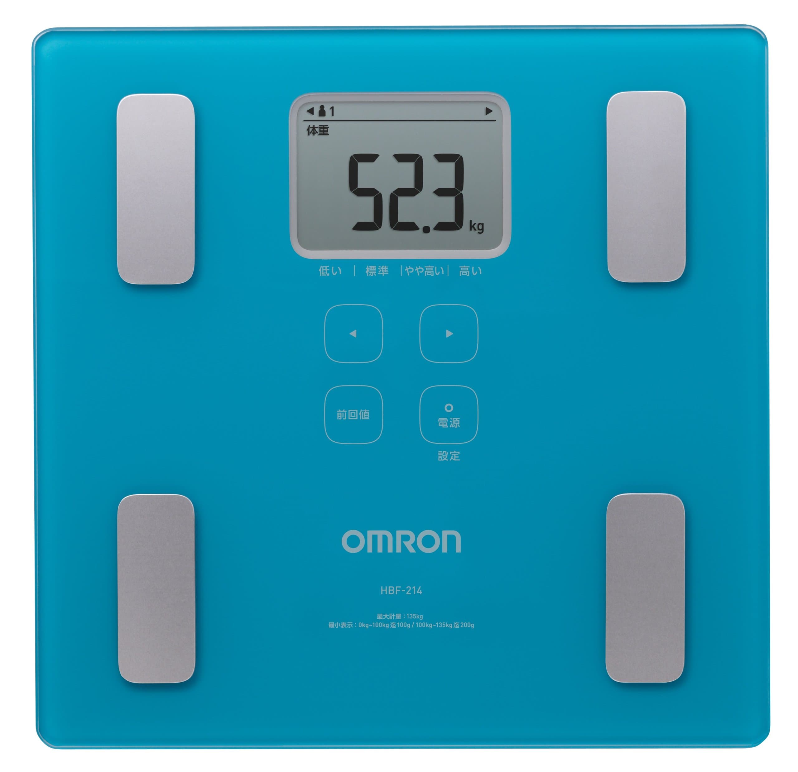 Omronbody weight, composition meter scan blue HBF-214-B