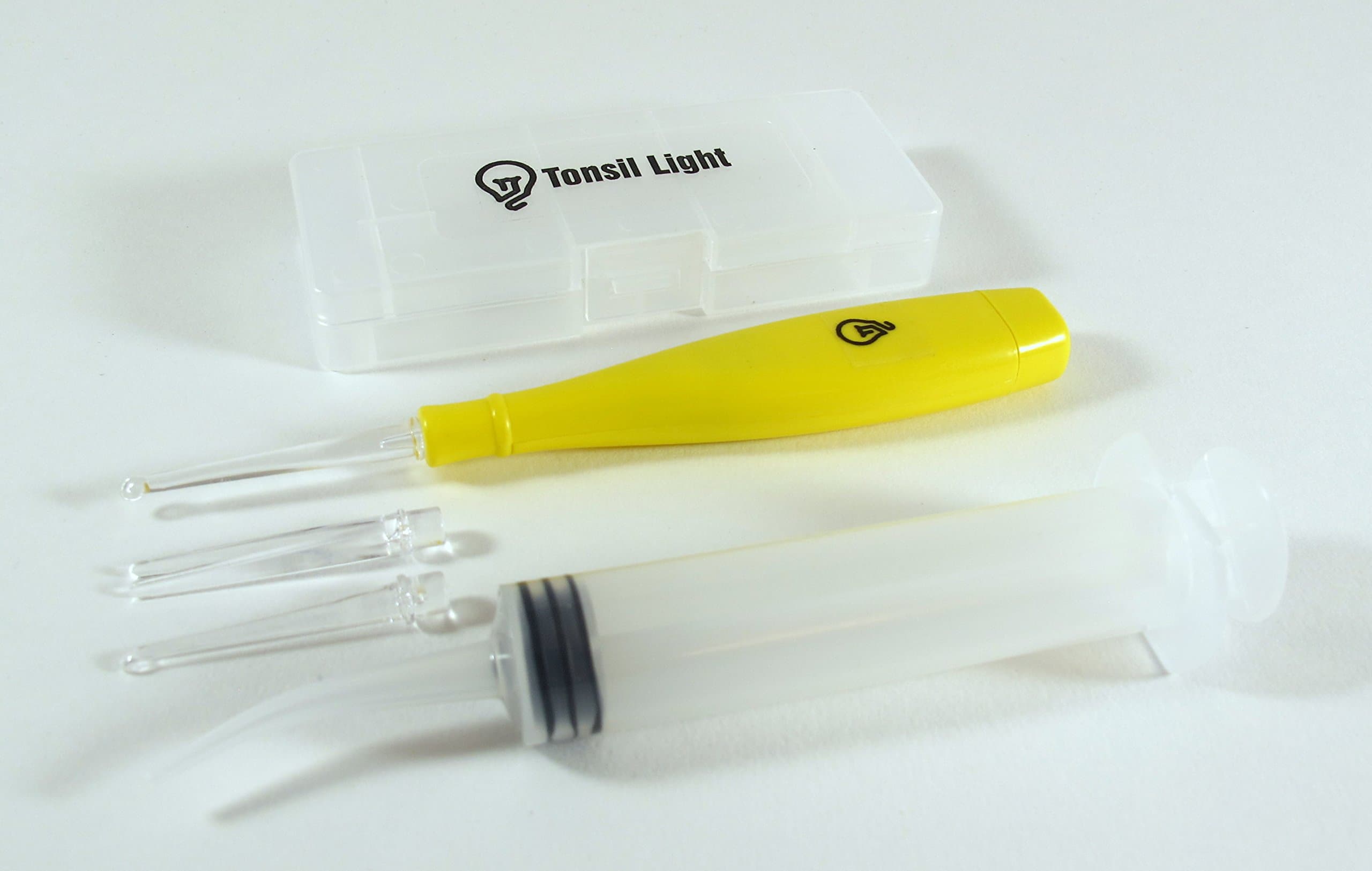(Yellow) - Tonsil Stone Remover w/Case + Irrigation Syringe