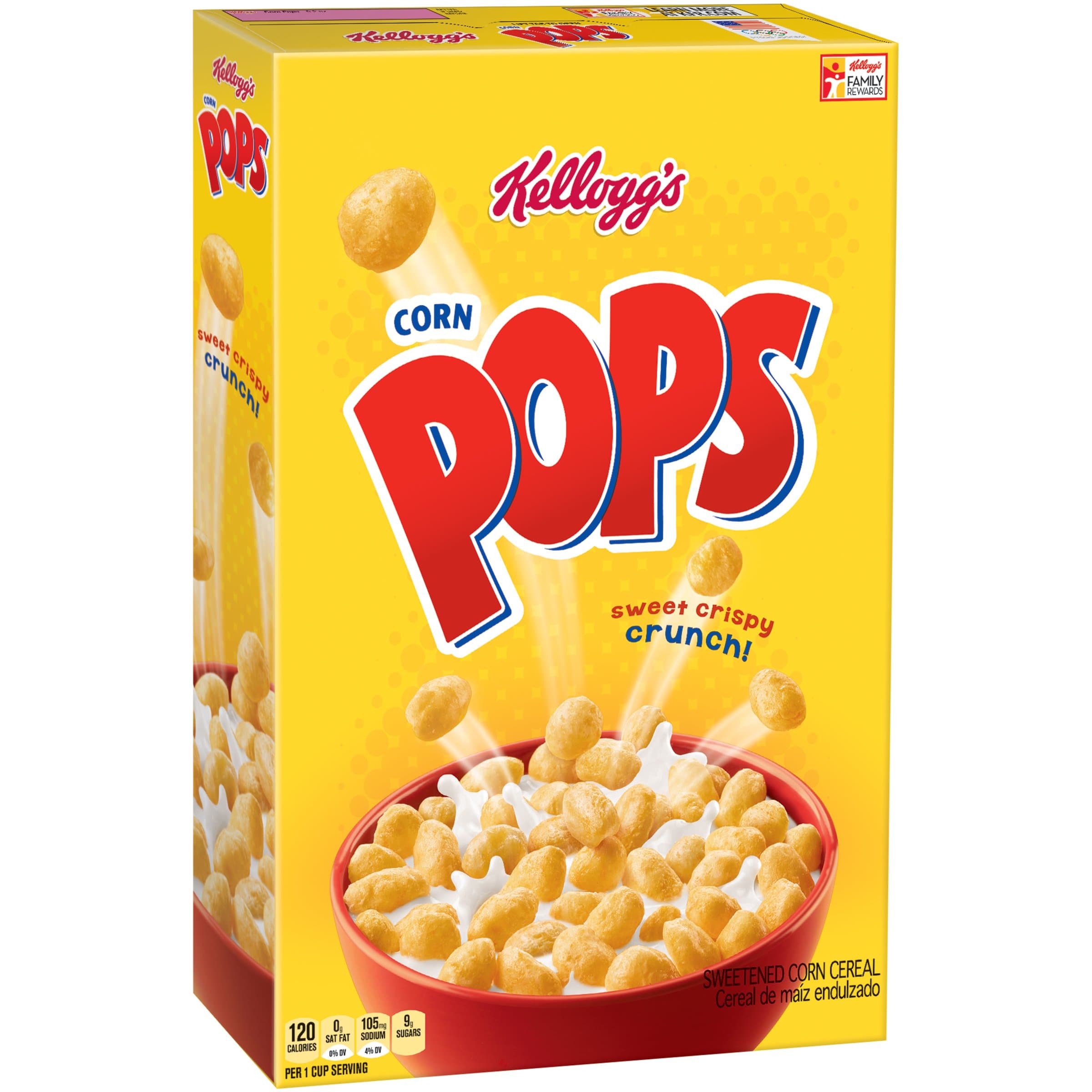 Kellogg's Corn Pops Cereal, 9.2 Ounce Packages (Pack of 4)