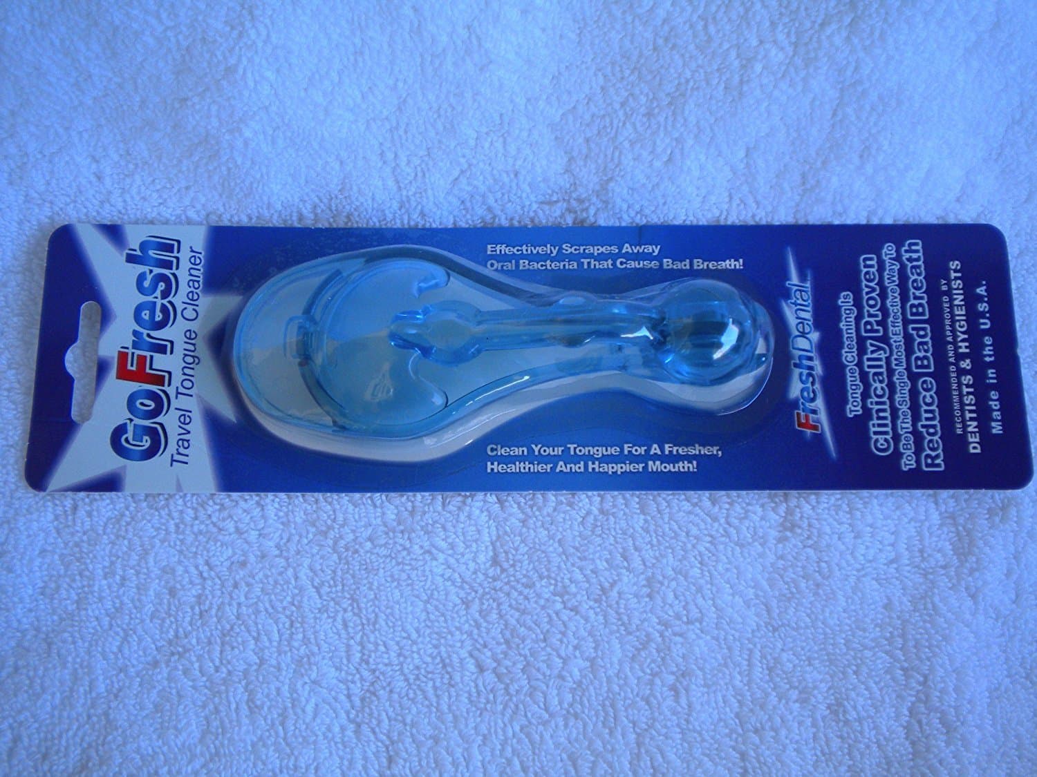 Blue SoFresh Travel Foldable Tongue Cleaner Scraper