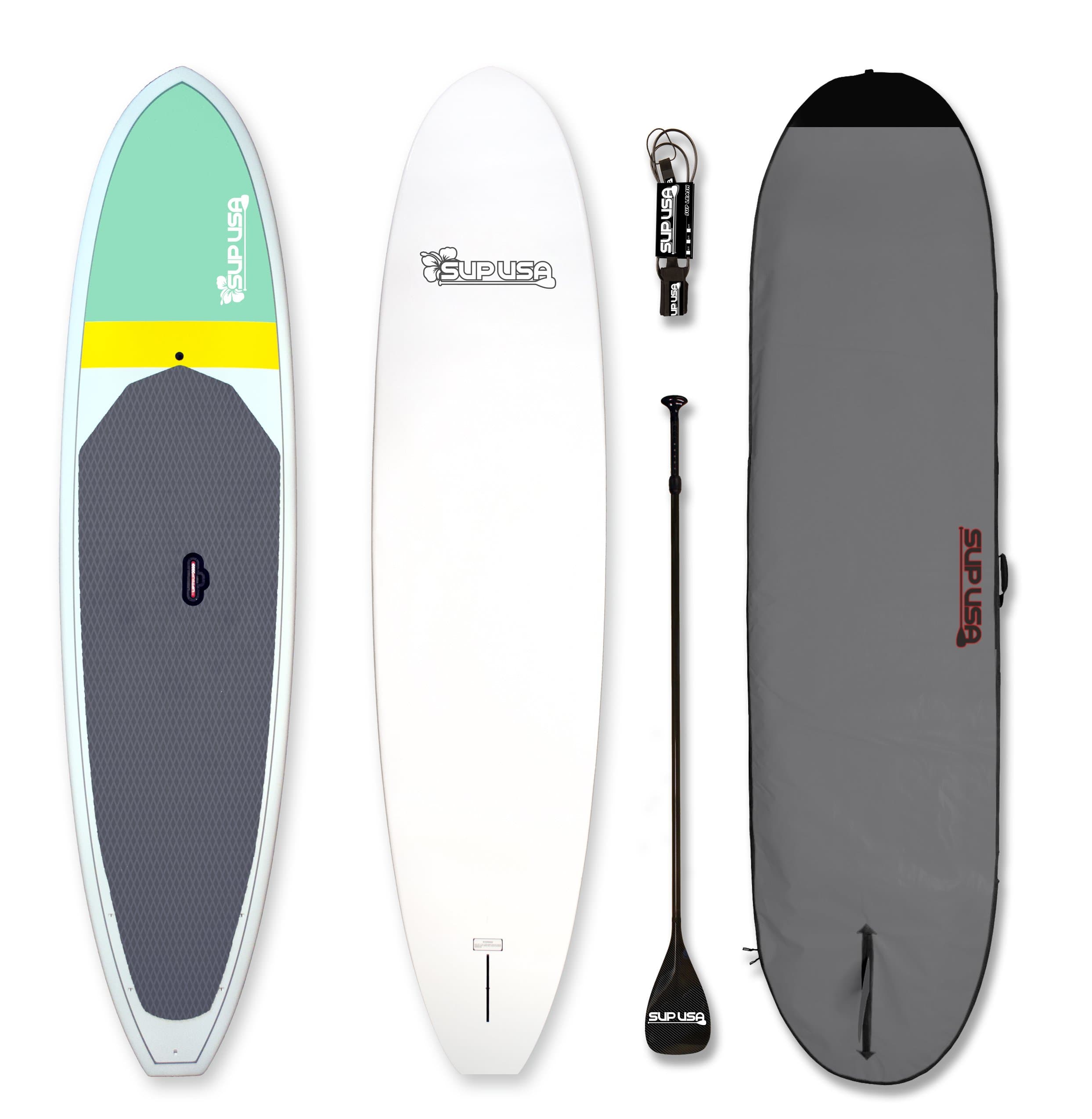 Women's Foot Reef Stand Up Paddle Bundle in Mint/Lemon, 11-Feet