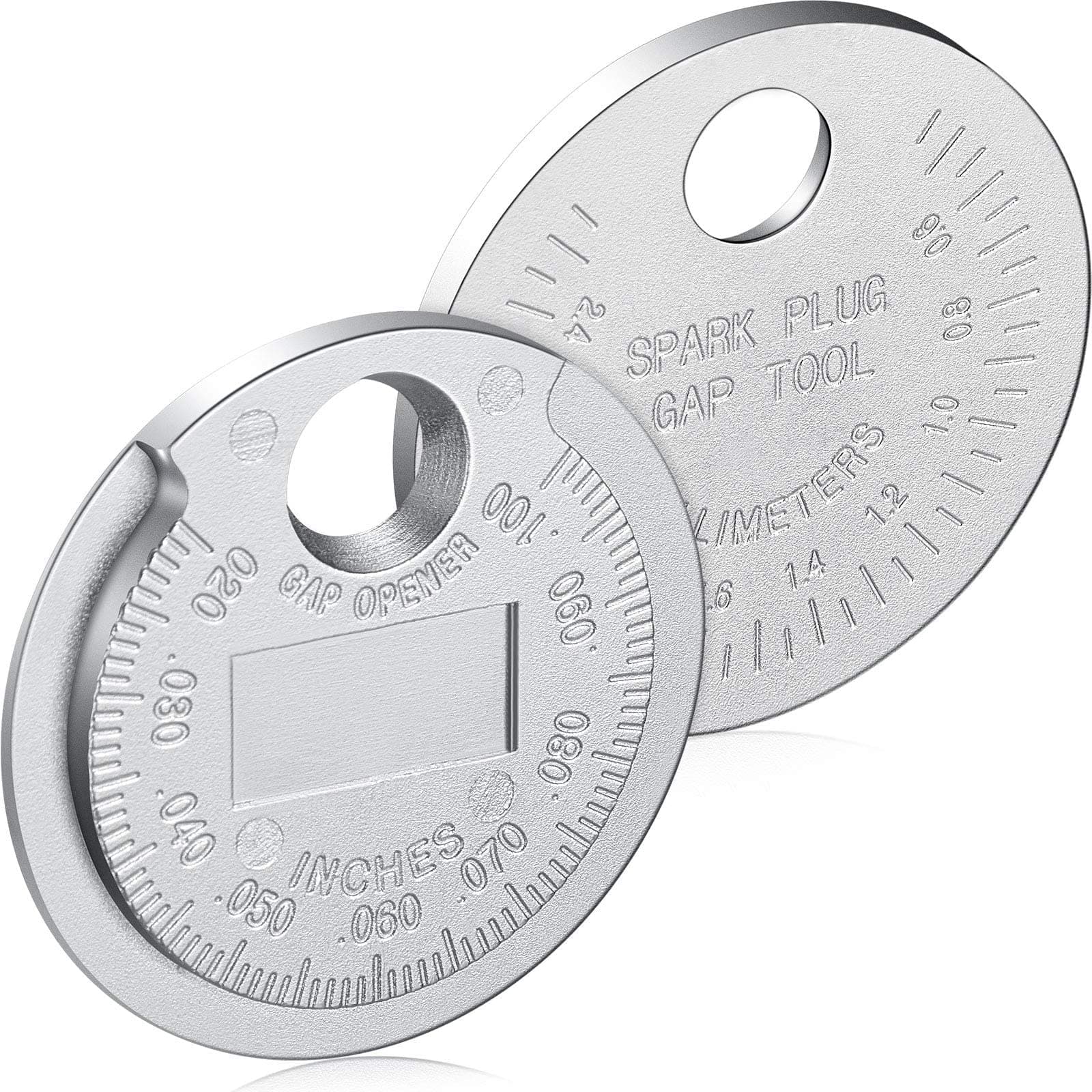 MAKINGTEC Spark Plug Gauge Measuring Tool Wire Scaled from 0.020 to 0.100 Inch for Gapping and Adjustment