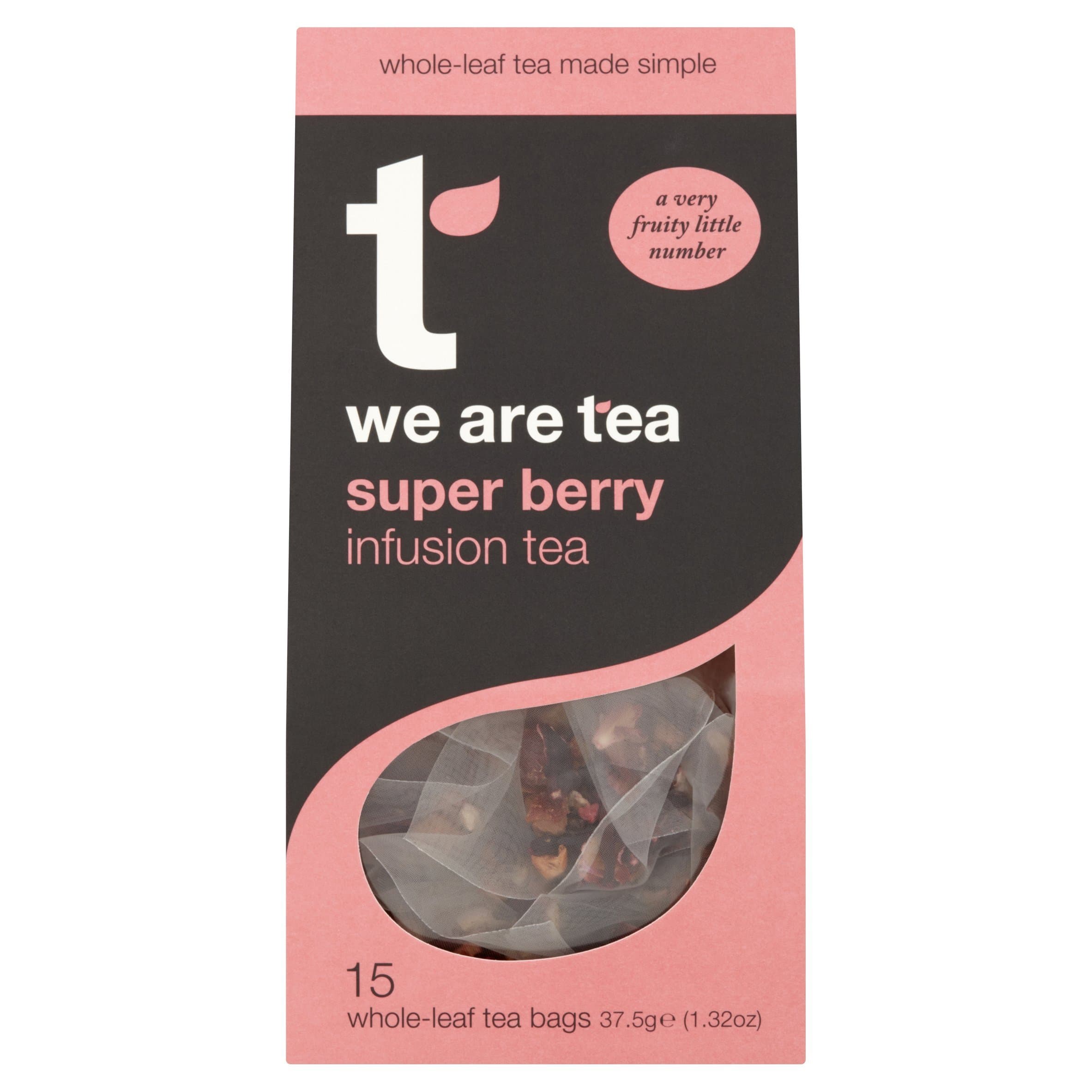 We Are Tea Super Berry Whole Leaf Teabags (Pack of 4, Total 60)