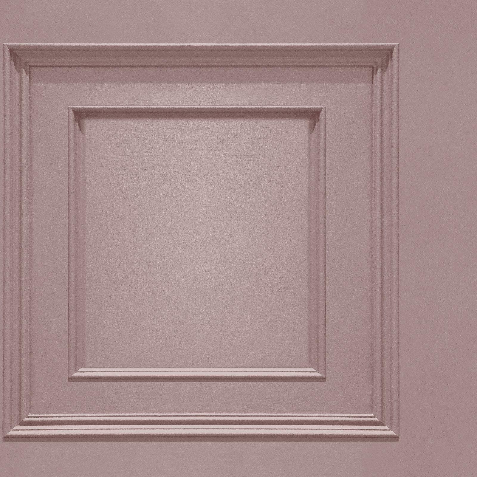 Oliana Wood Panel Effect Wallpaper Pink