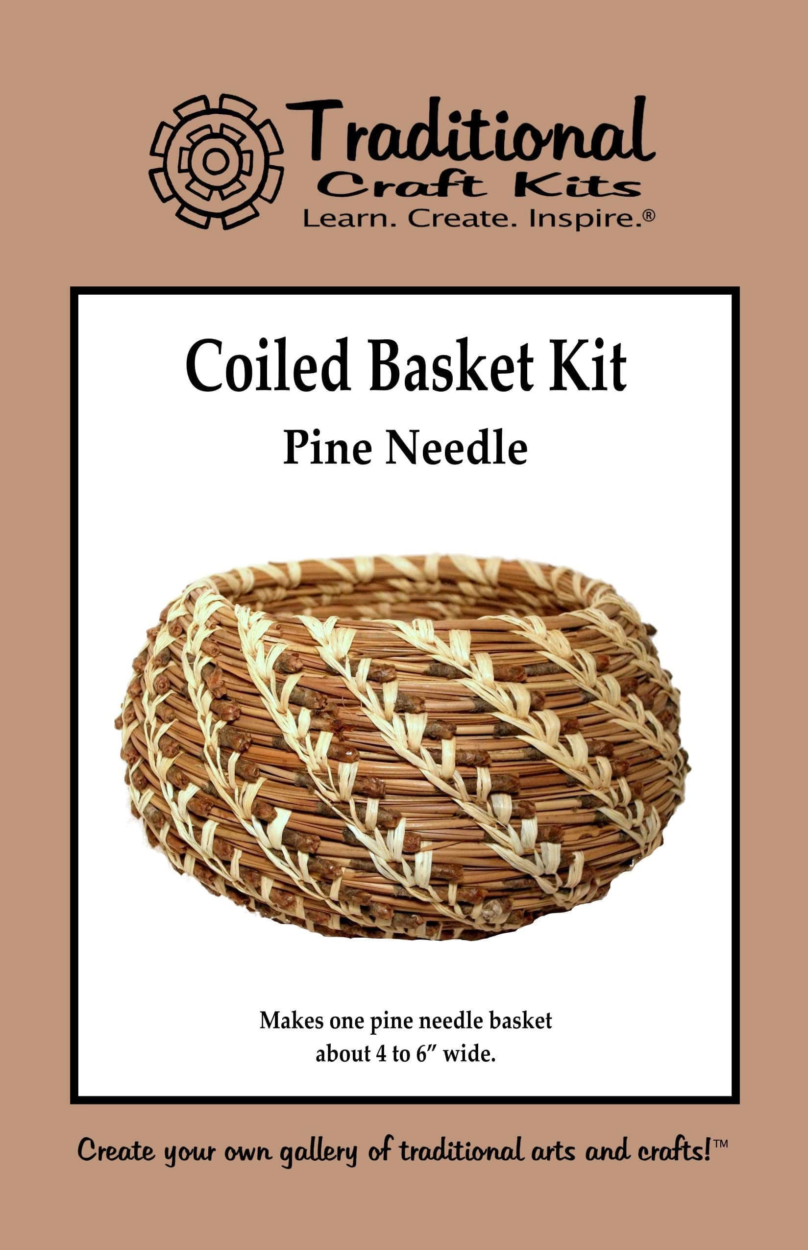 Coiled Basket Weaving Kit (Pine Needle) - Complete with Basket Weaving Supplies and Color Photo Instructional Booklet