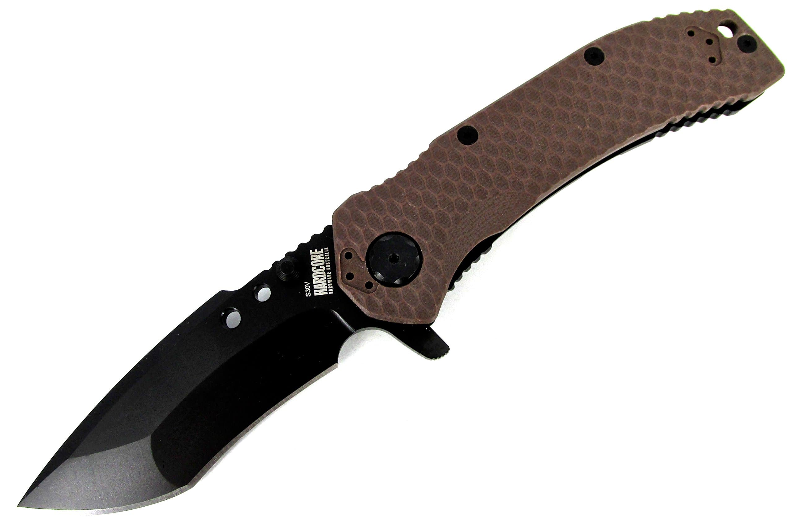 Hardcore Hardware Tactical Flipper Folder Recurve Knife MILF-01 Gen 2 DE/Black Handle