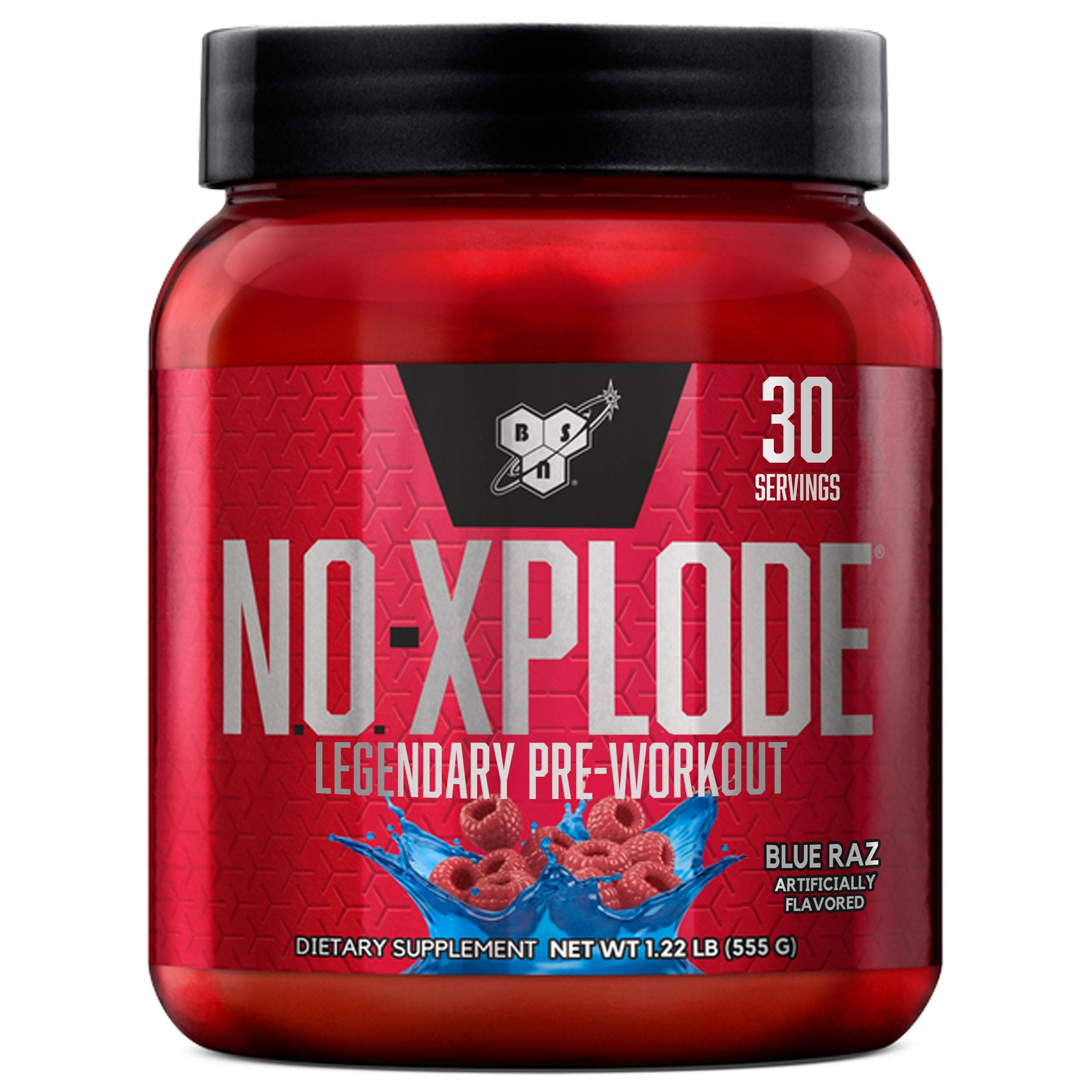 N.O.-XPLODE Legendary Pre-Workout Supplement with Creatine, Beta-Alanine, and Energy,Dietary Supplement,1.22 LB, Blue Raspberry, 30 Servings