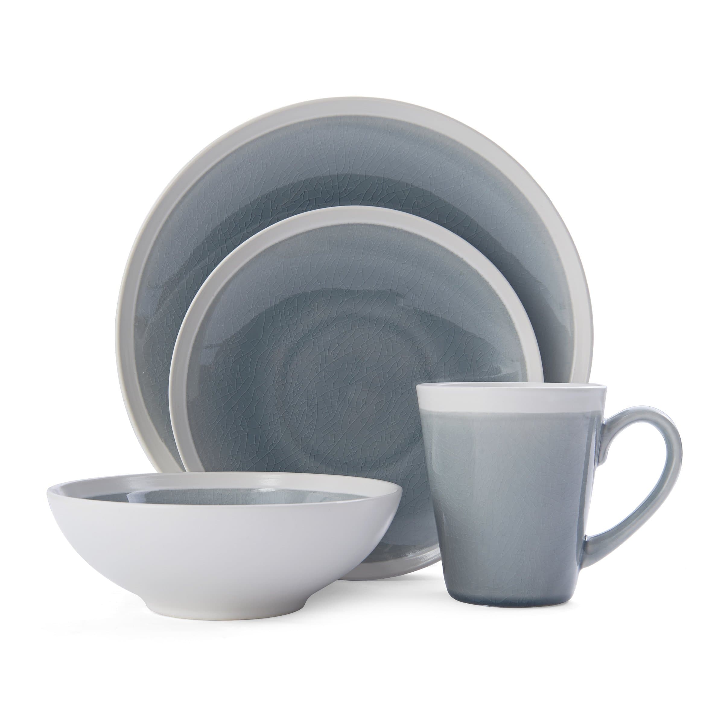 Mikasa Brielle 16-Piece Dinnerware Set, Service for 4, Grey