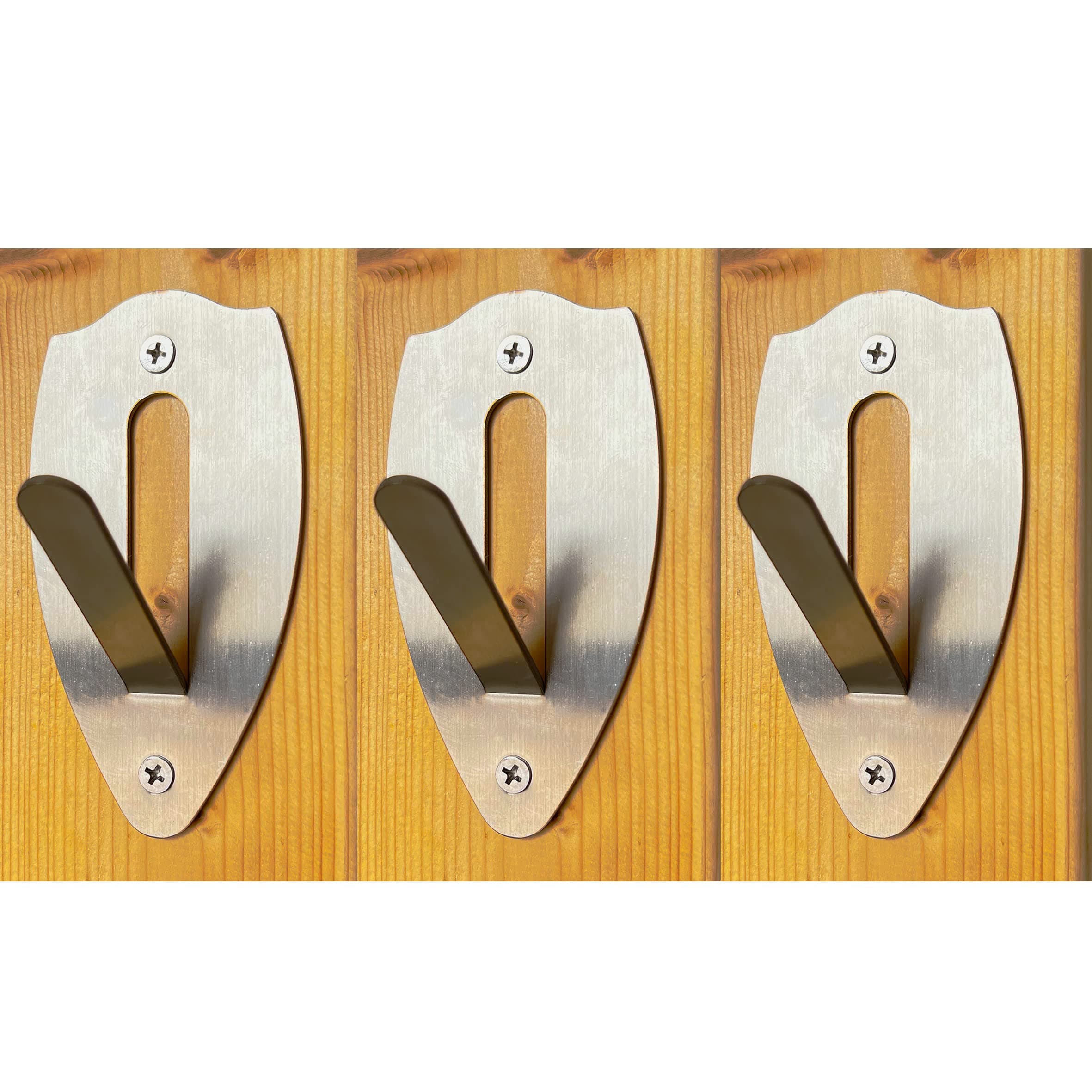 Hi Flame Skull Hook Trophy Mount Perfect Kit for Hanging and Mounting Taxidermy Deer Antlers and Other Skulls for Display Skull Hanger Stainless Steel (Pick of 3)