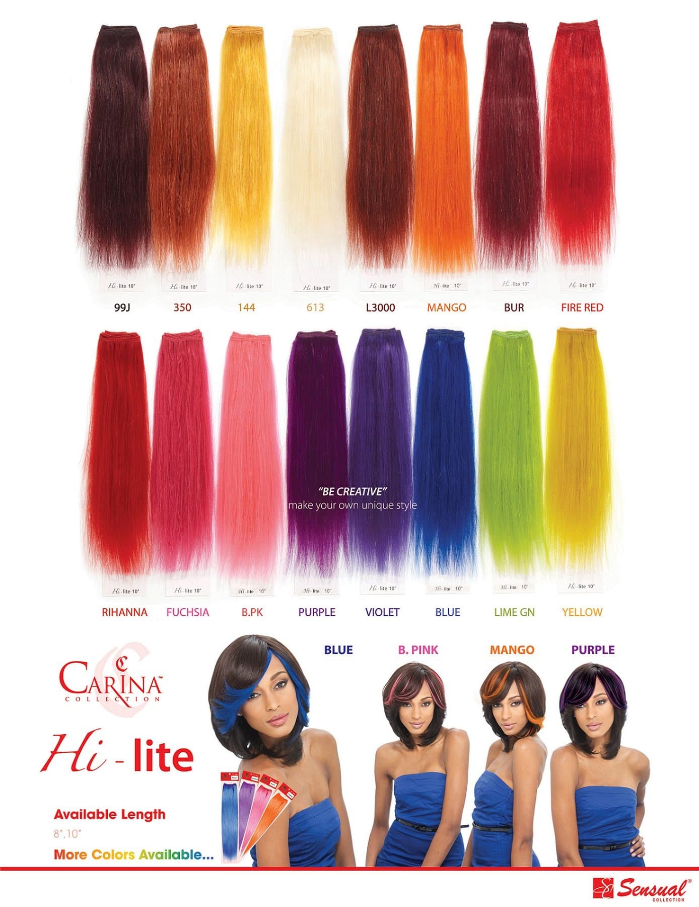 Hi-Lite 8" Human Hair, VIOLET