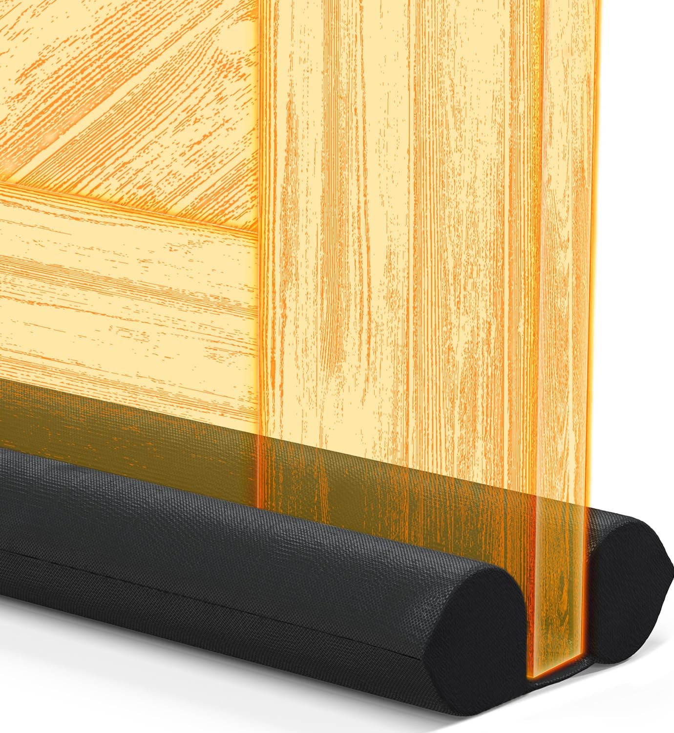 – Easy to Install Under Door Draft Stopper - Thicker 2" Foam Strip Blocks 50% More Noise, Wind - Seal Bottom of Doors 30" to 36" - Interior Front Door Sweep, Blocker, Soundproofing - Everlasting Comfort