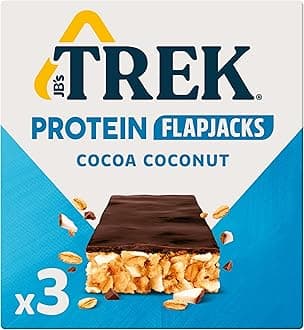 High Protein Flapjack Cocoa Coconut - Gluten Free - Plant Based - Vegan Snack - 50g x 3 bars