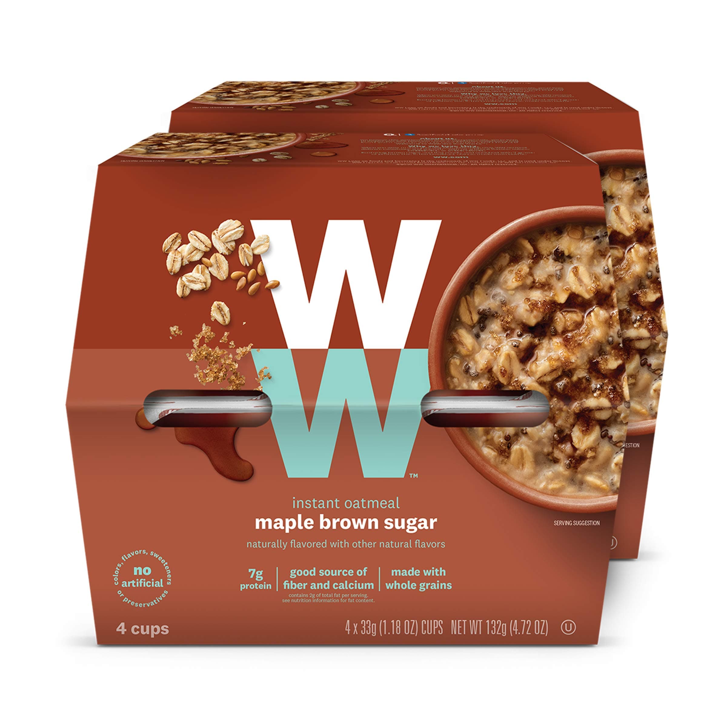 WWMaple Brown Sugar Instant Oatmeal - 3 SmartPoints - 2 Boxes (8 Count) - Weight Watchers Reimagined