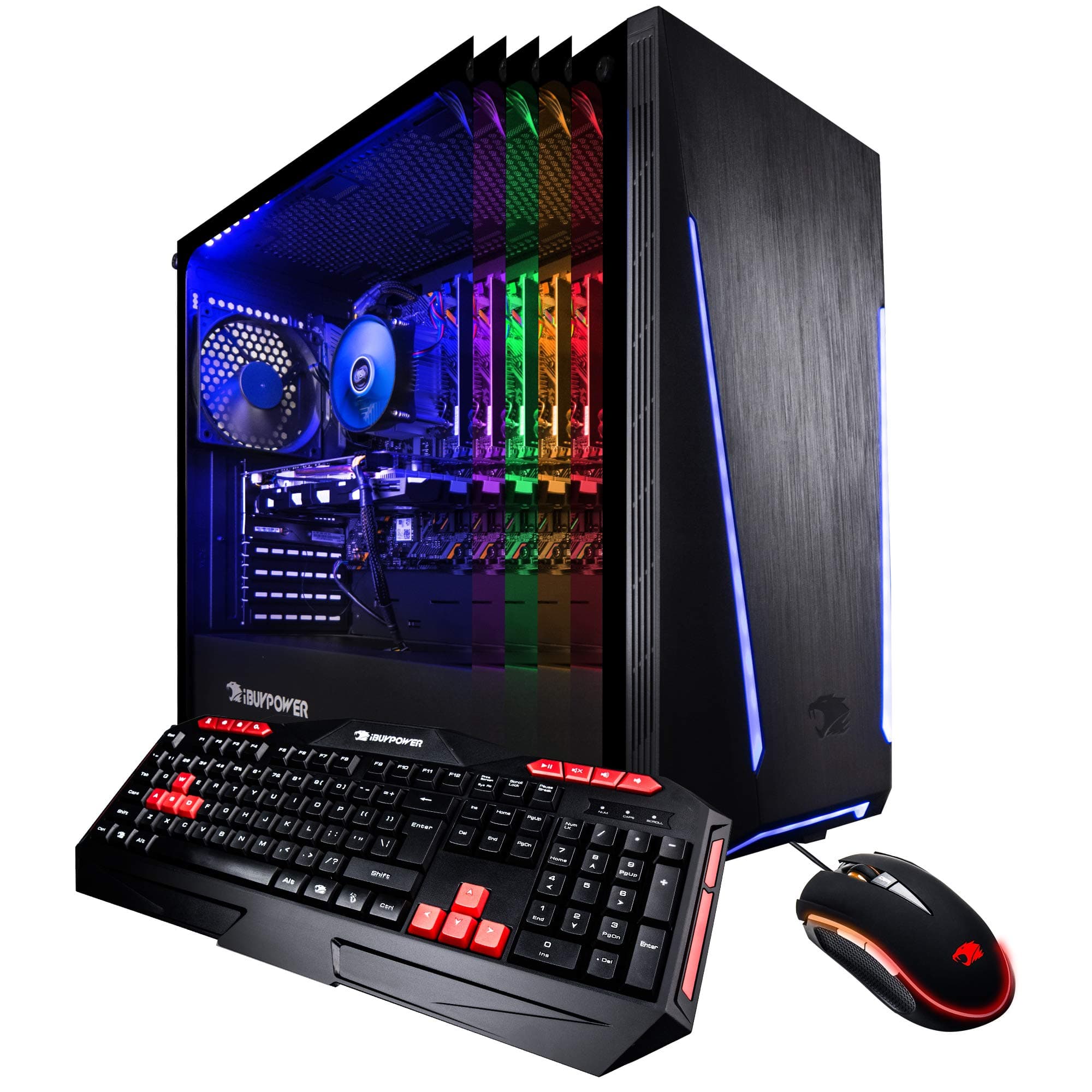 iBUYPOWER Elite Gaming PC Desktop Computer Trace2 090A (AMD Ryzen 5 2600 3.4GHz, NVIDIA Geforce GTX 1660 6GB, 1TB HDD, 240GB SSD, 8GB DDR4 RAM, WiFi Included, Win 10 Home 64-bit) Black