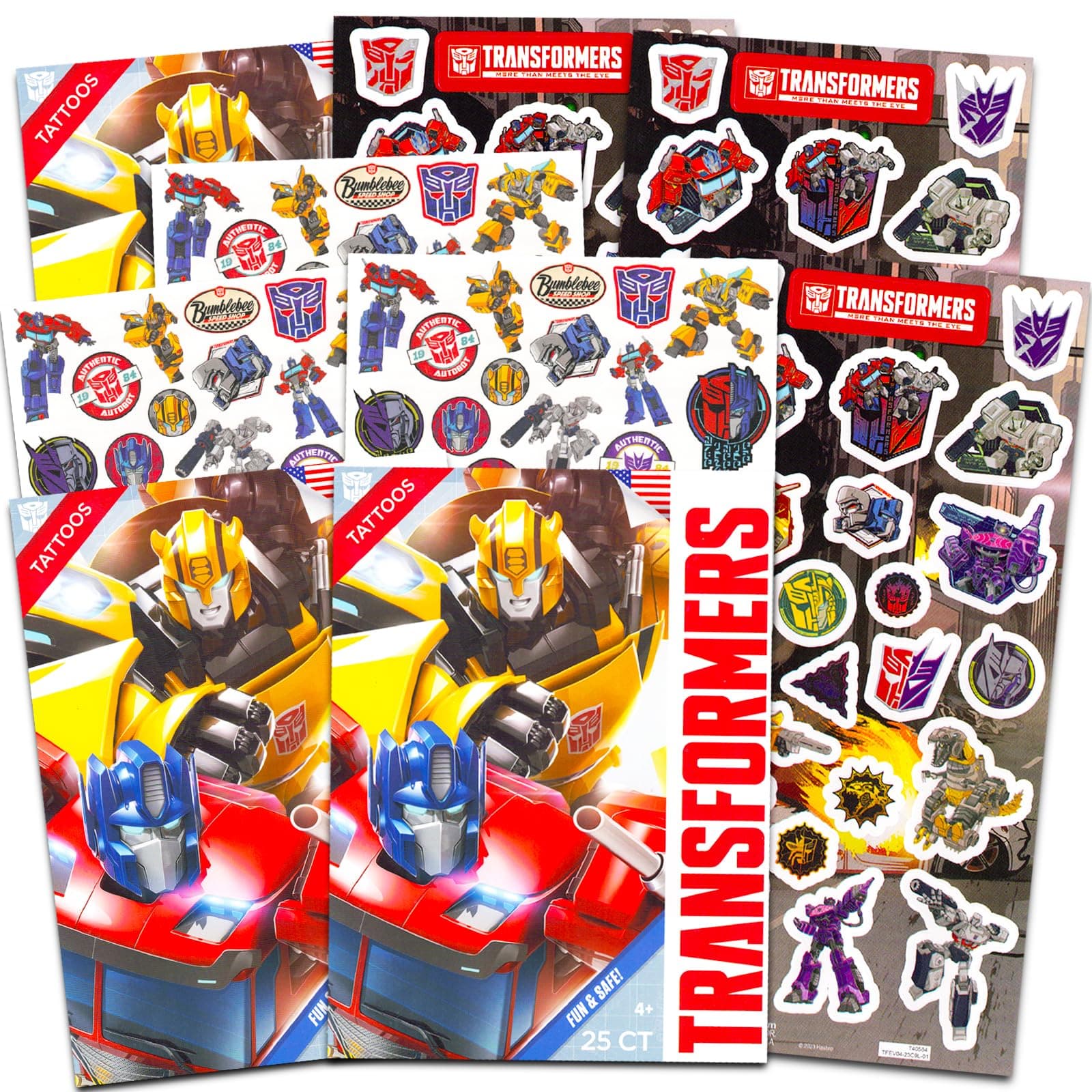 Transformers Stickers and Tattoos Super Set for Kids - Bundle with Over 60 Stickers and 75 Temporary Tattoos | Transformers Party Supplies