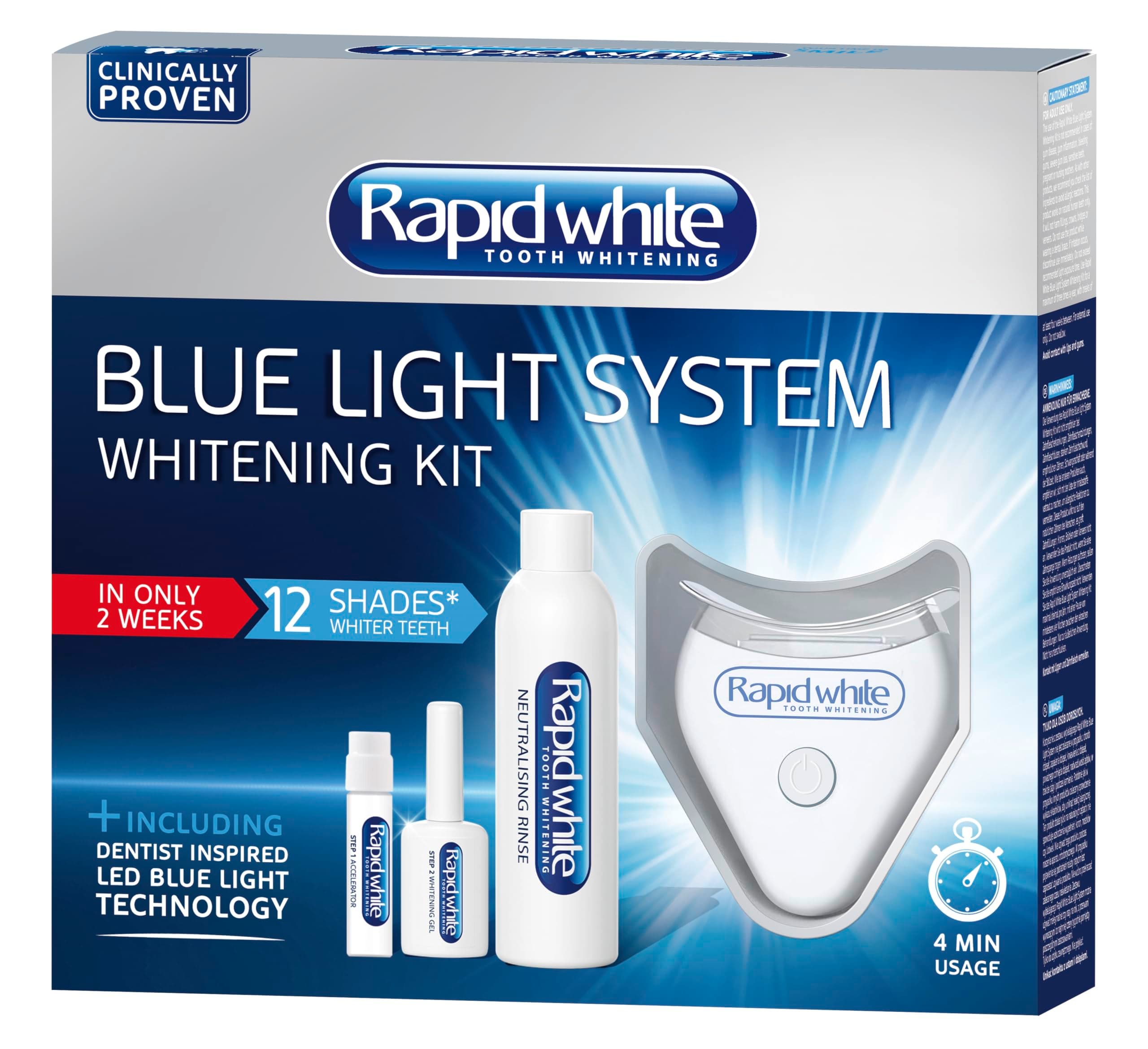 Rapid White Premium Blue Light Tooth Whitening System