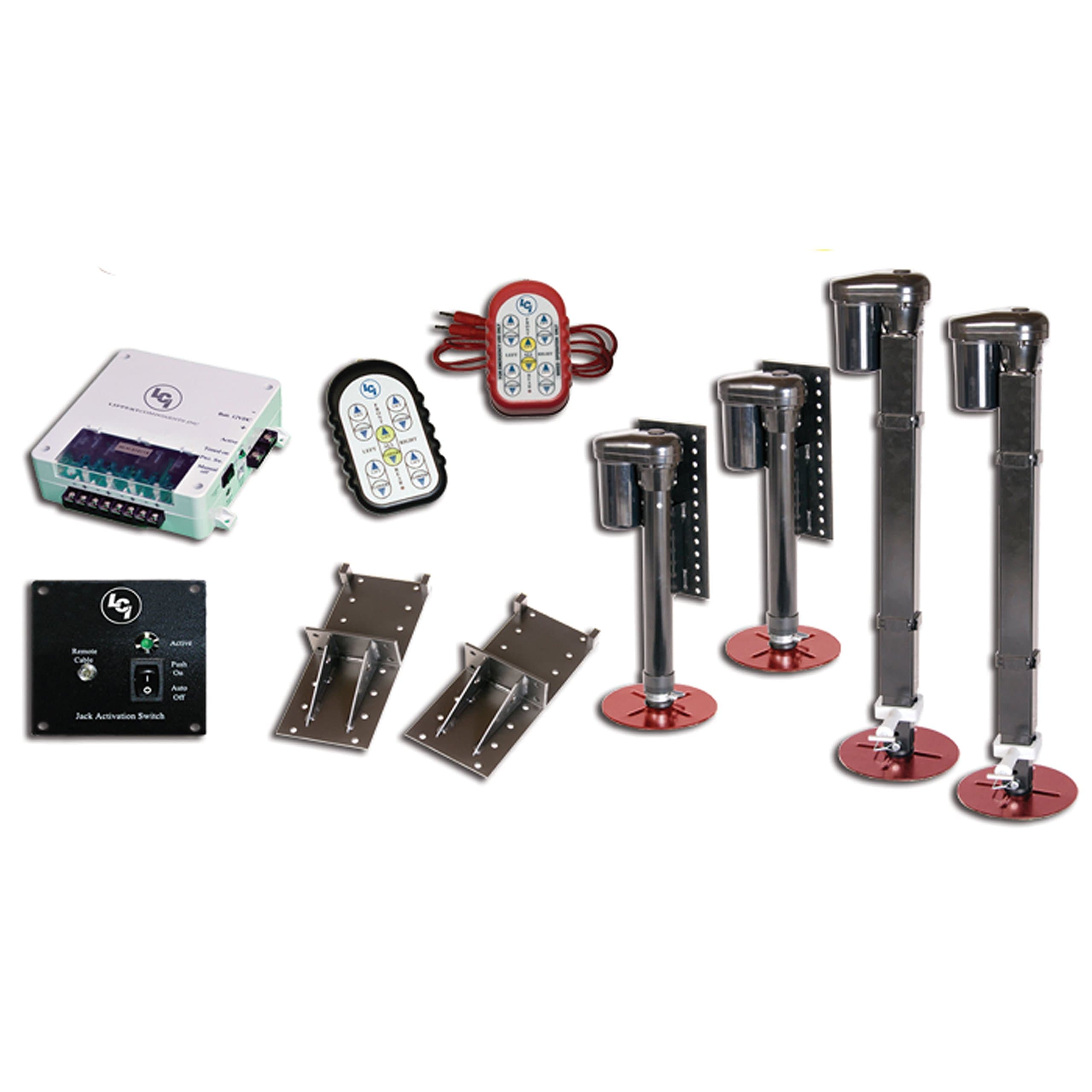 Lippert Components 358590 Ground Control 12V Wireless Electric RV Leveling System, 5th Wheel