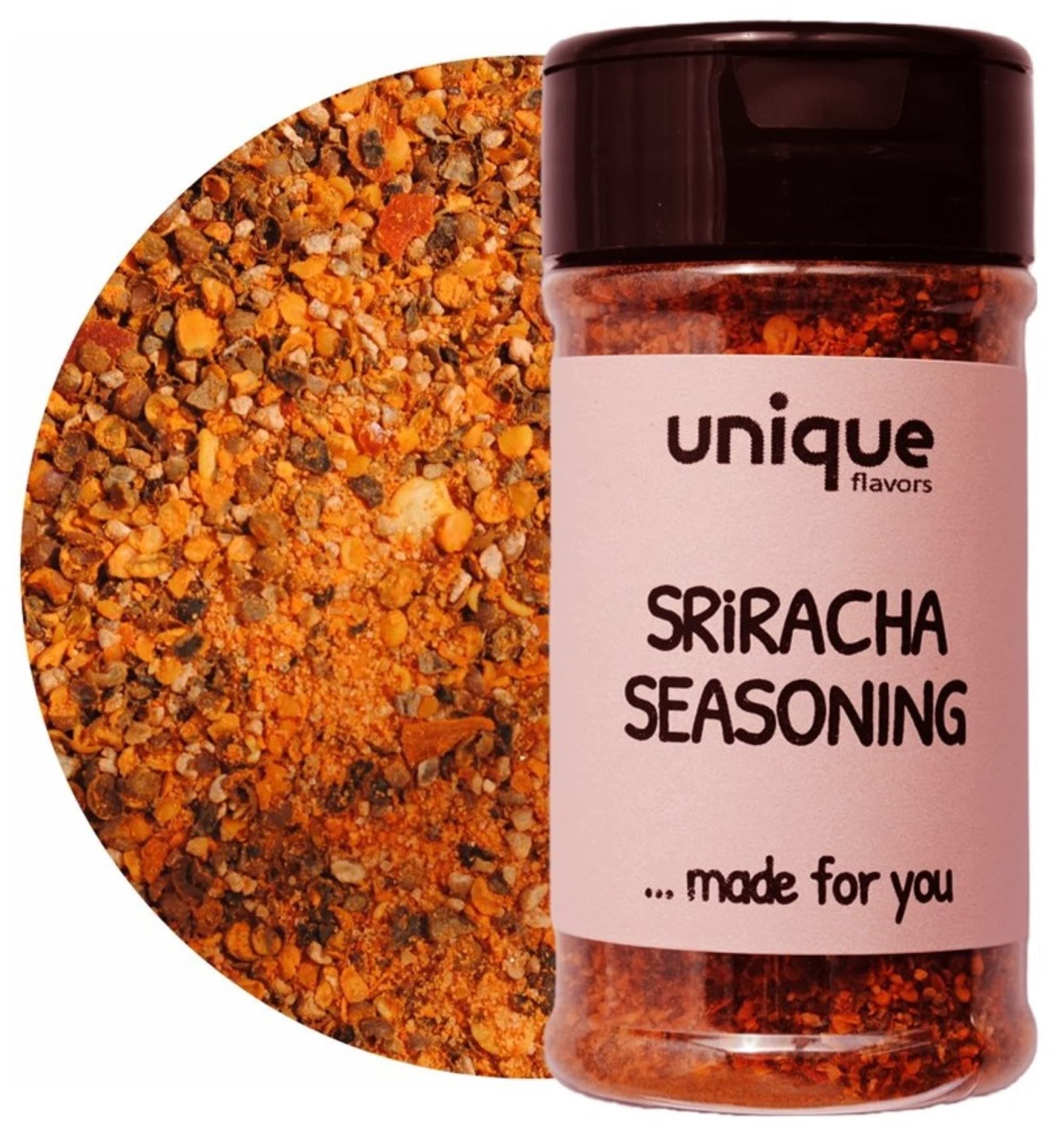 Sriracha Hot Ground Black Pepper Spice 2.3 oz Easy Shaker - Unique Flavors