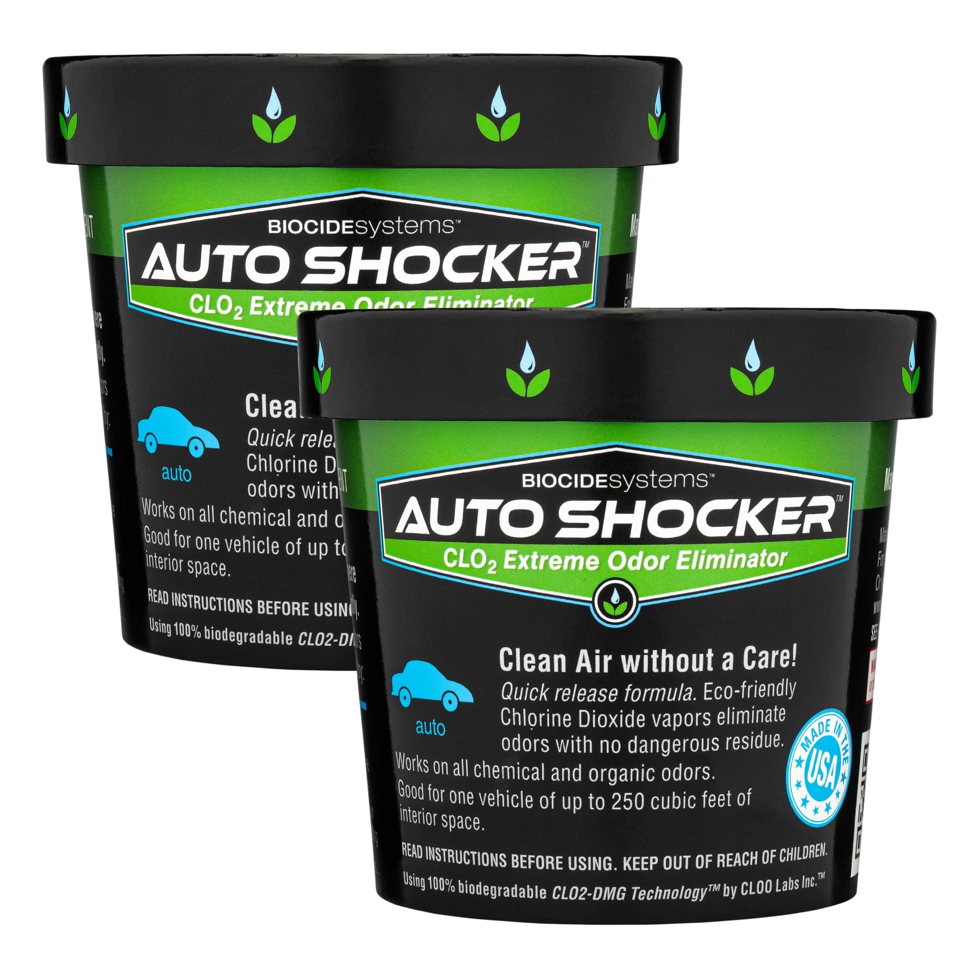 Biocide Systems 3213 Auto Shocker Interior Odor Eliminator - 2 Pack