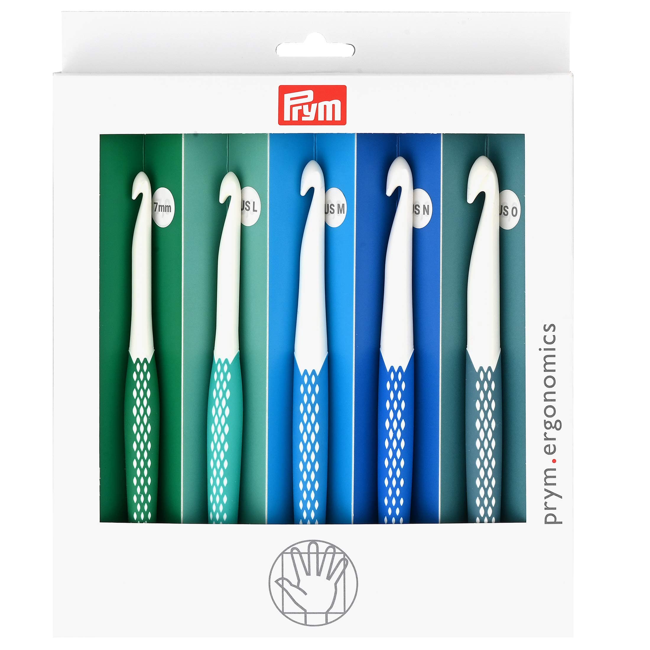 Crochet Hook Set, Multicolor, Large (7mm, L, M, N, O)