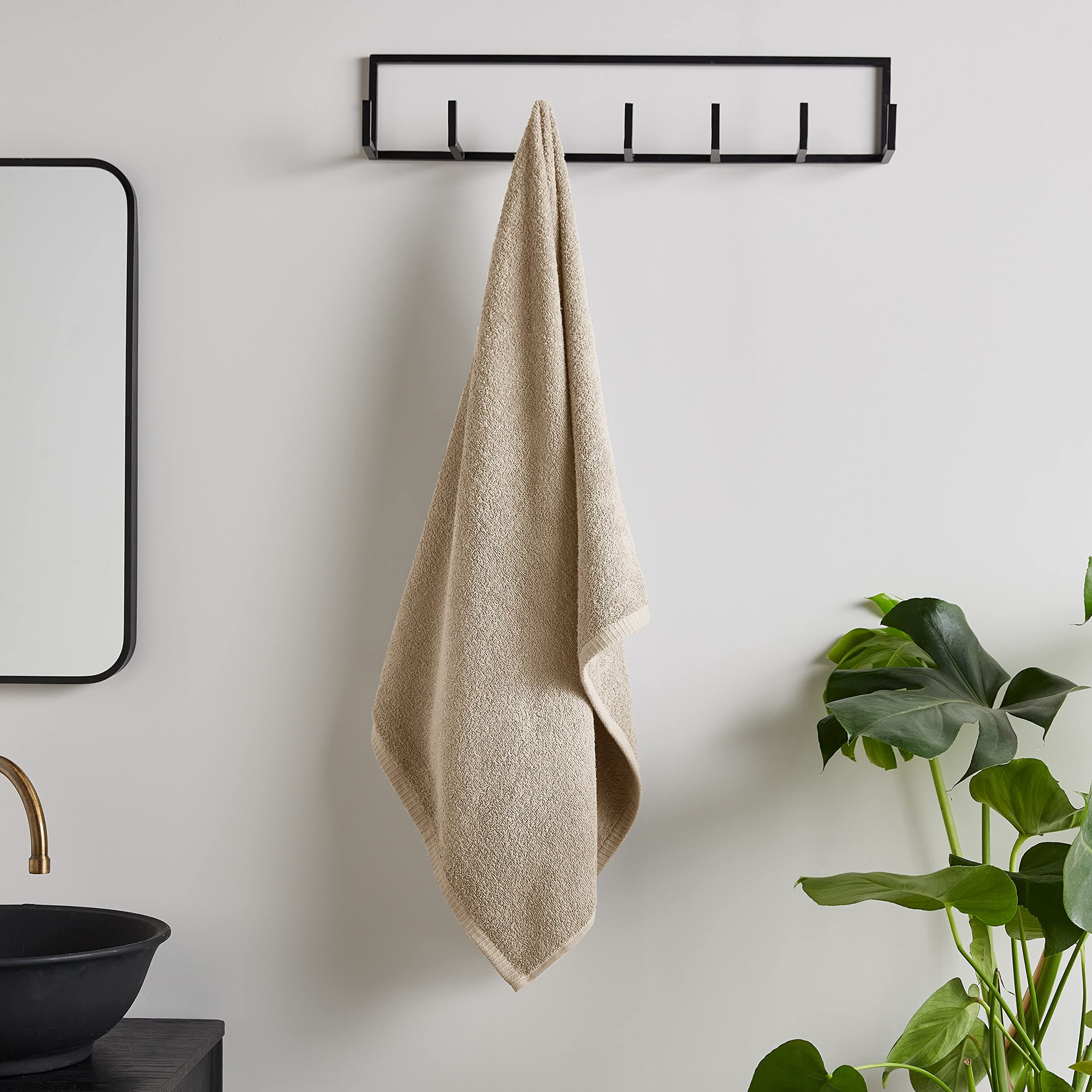 Catherine Lansfield Quick Dry Cotton Bath Towel Natural