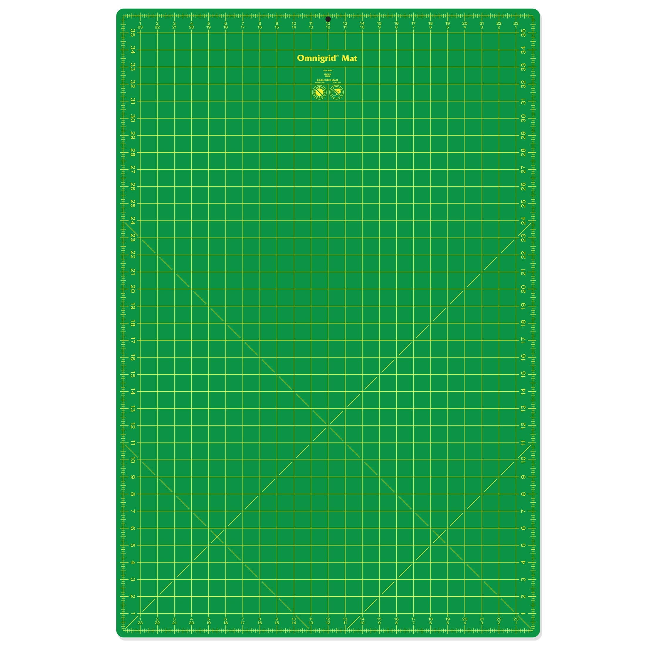 Dritz Omnigrid Gridded Mat, 24" x 36", Green,Grey
