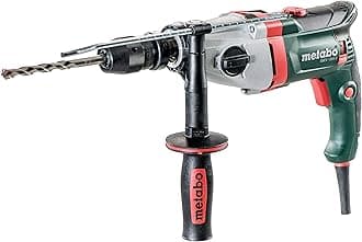 Metabo Hammer Drill, SBEV 1300-2, Futuro Plus Quick Chuck, Handle, Limit Stop, Case, VTC Full Wave Electronics, Right-Hand and Left-Hand Rotation (1300 W / 44 Nm/Speed 0-3100 /min), 600785500